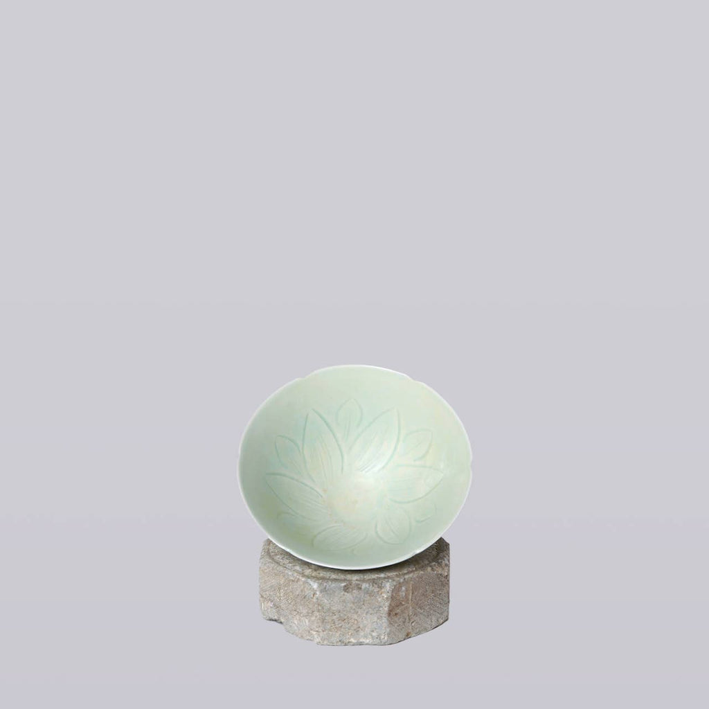 Celadon Porcelain Lotus Conical Bowl- Small