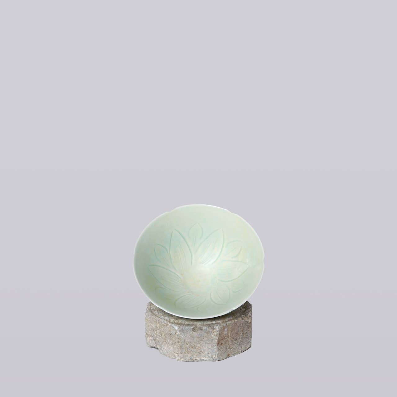 Celadon Porcelain Lotus Conical Bowl- Small