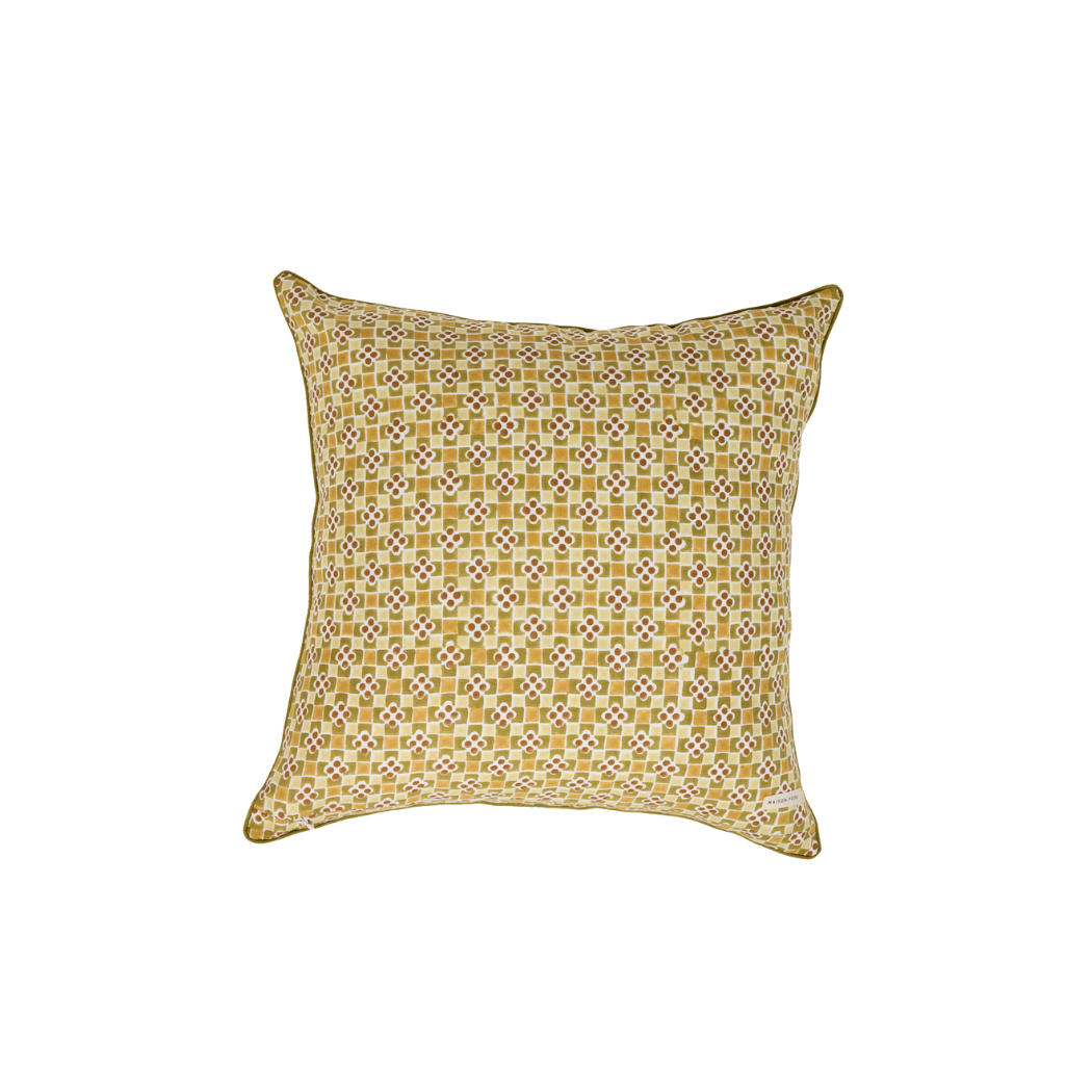 Throw Pillow- Olive Checks