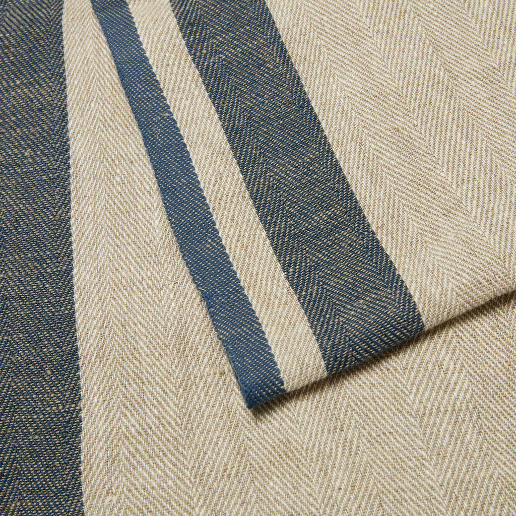 Natural & Blue Table Runner