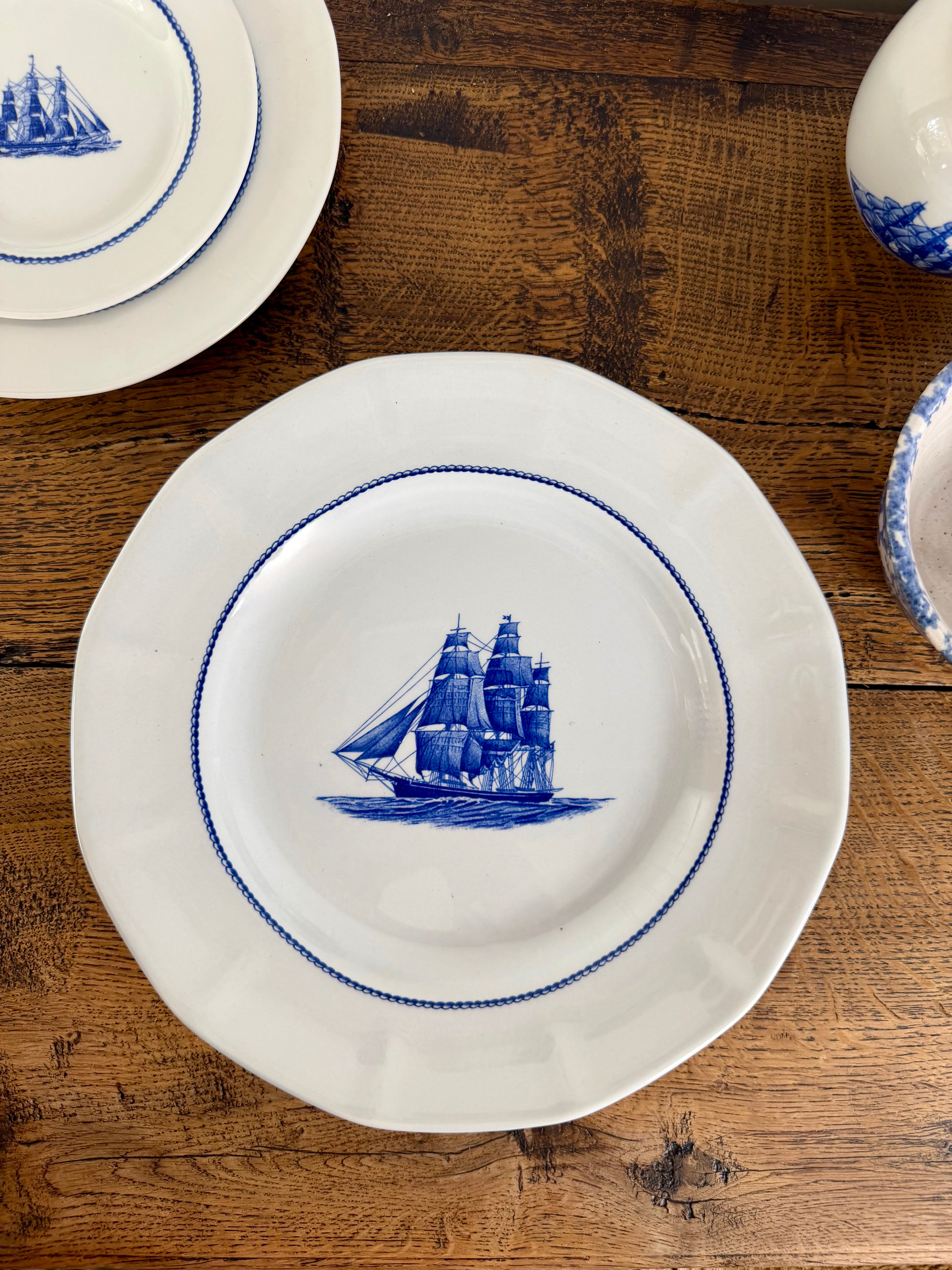 Vintage Wedgwood Sailboat Dish, 8”