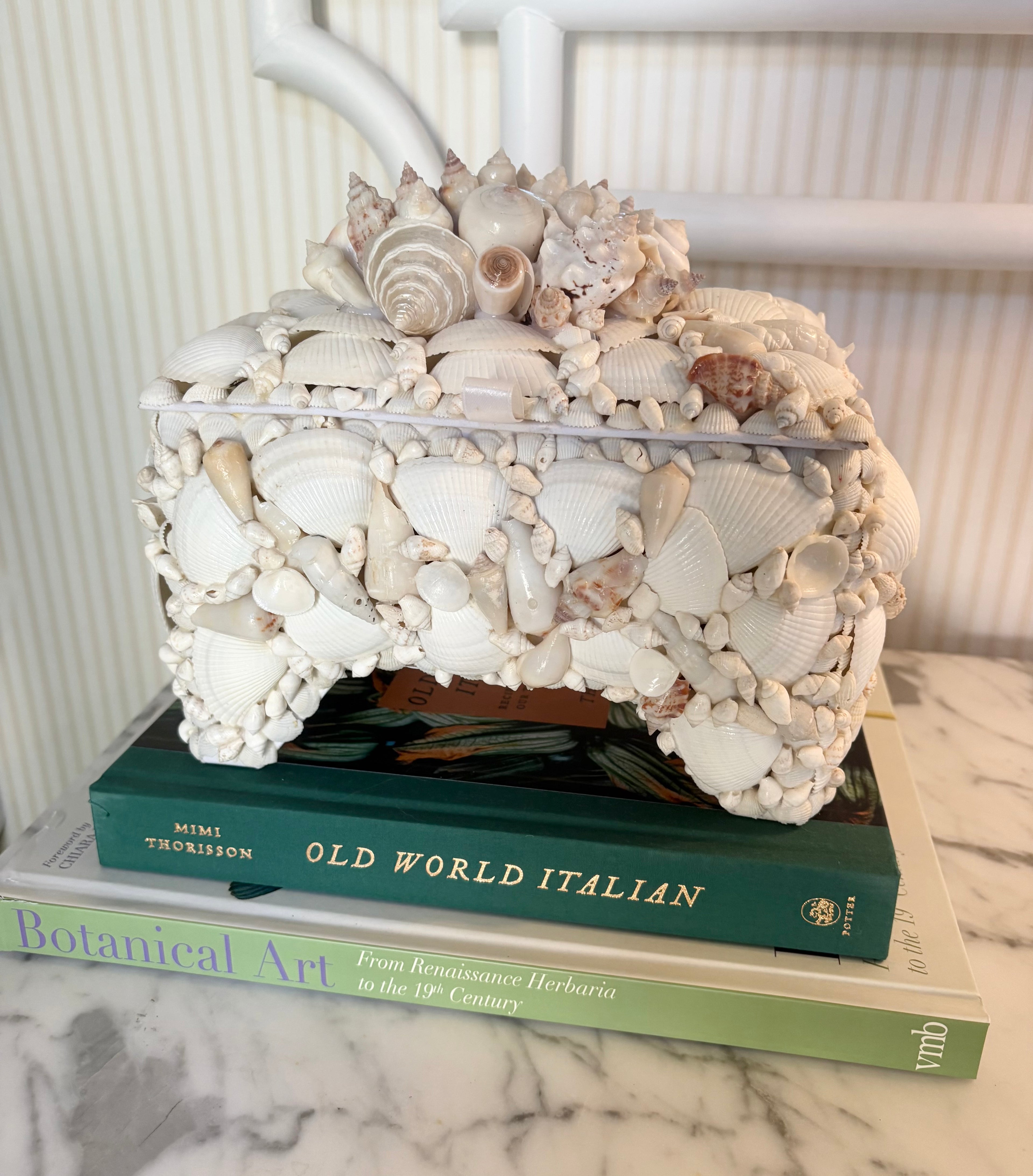 Large White Shell Box