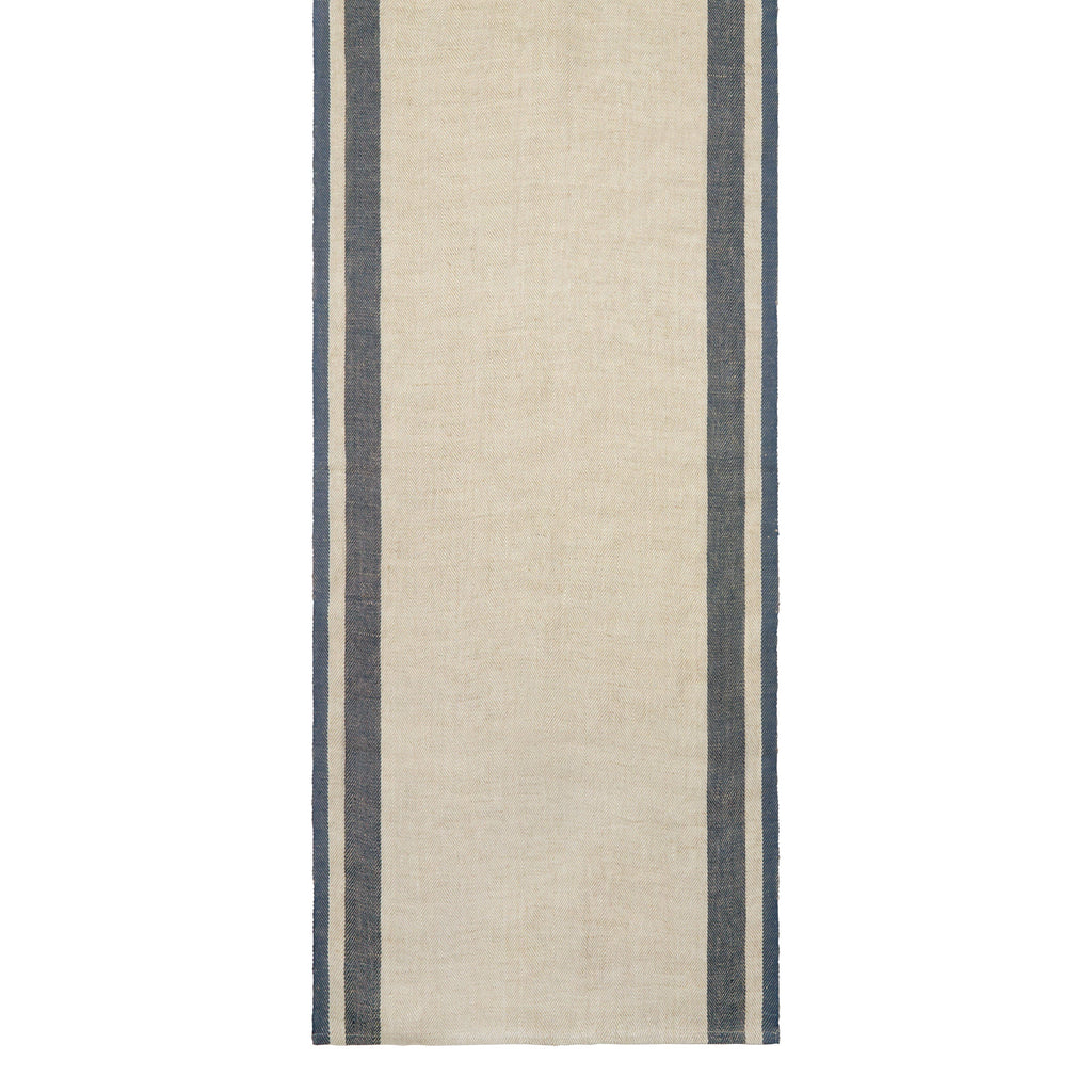 Natural & Blue Table Runner