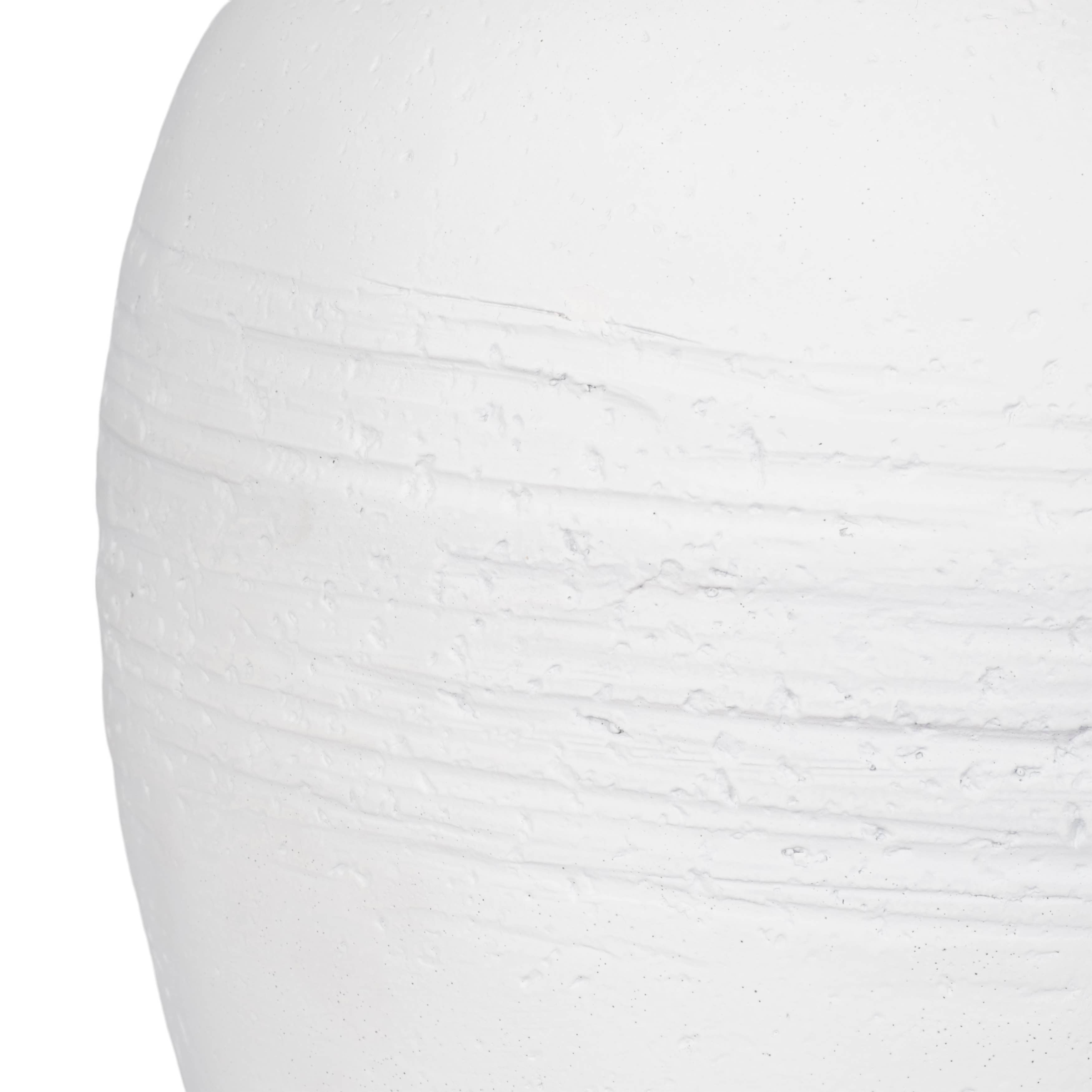 Ceramic Tapered Shade Artisan Jug Table Lamp - White, 27 in.