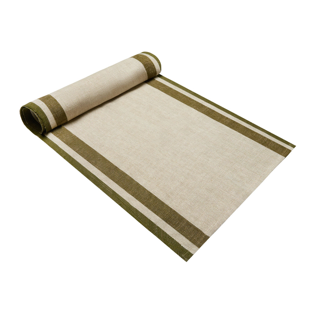 Natural & Olive Runner