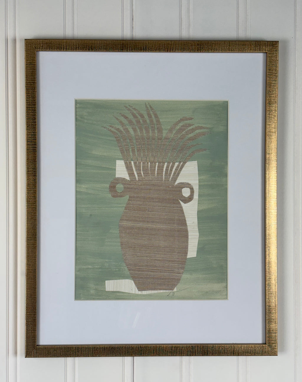 Original Grasscloth Collage, #1