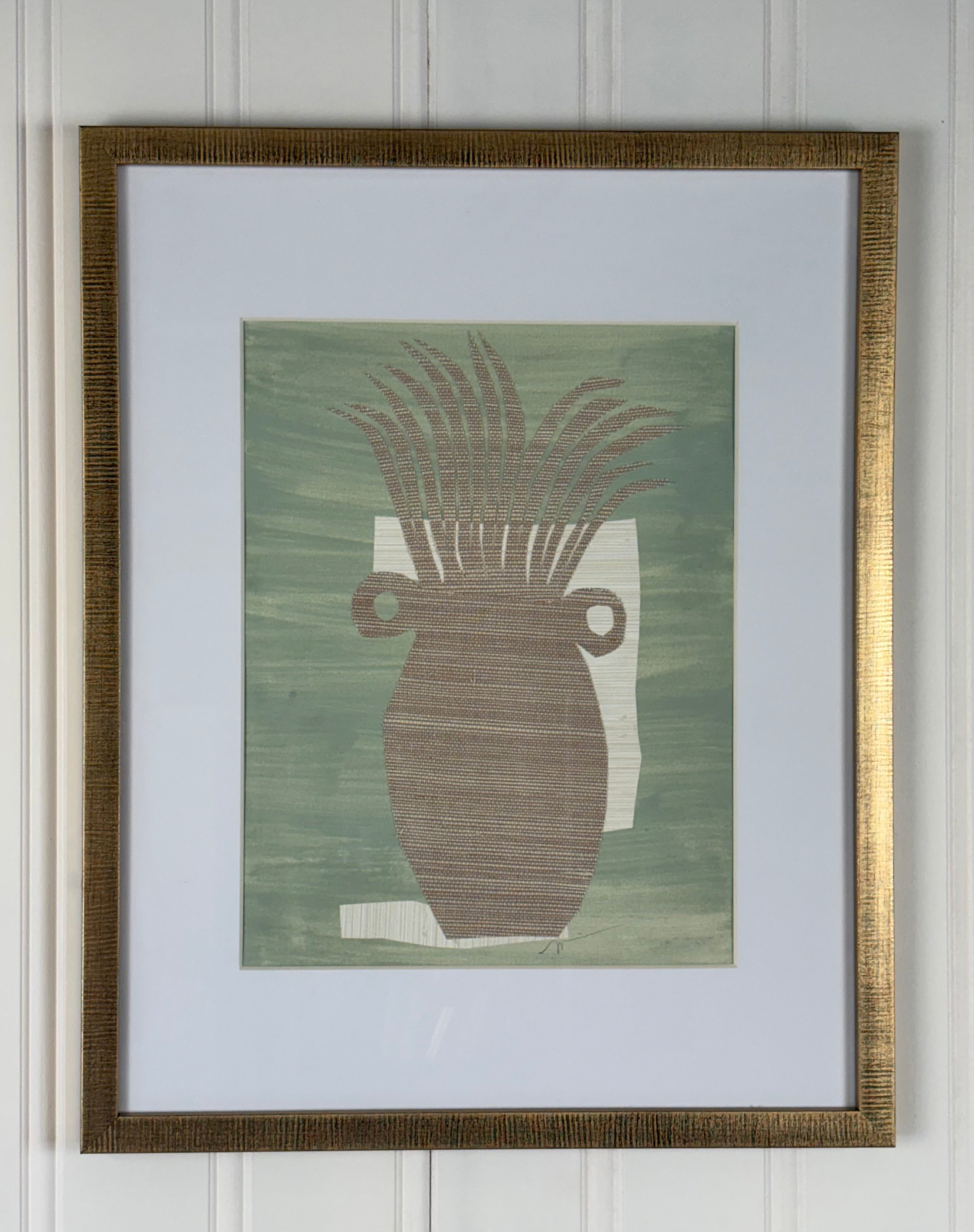 Original Grasscloth Collage, #1