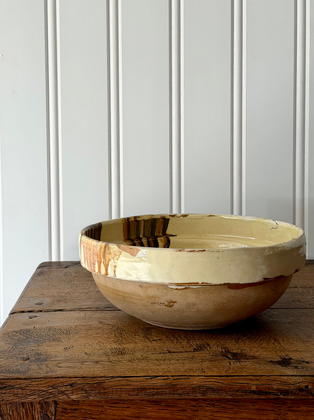 European Glazed Pottery Bowl