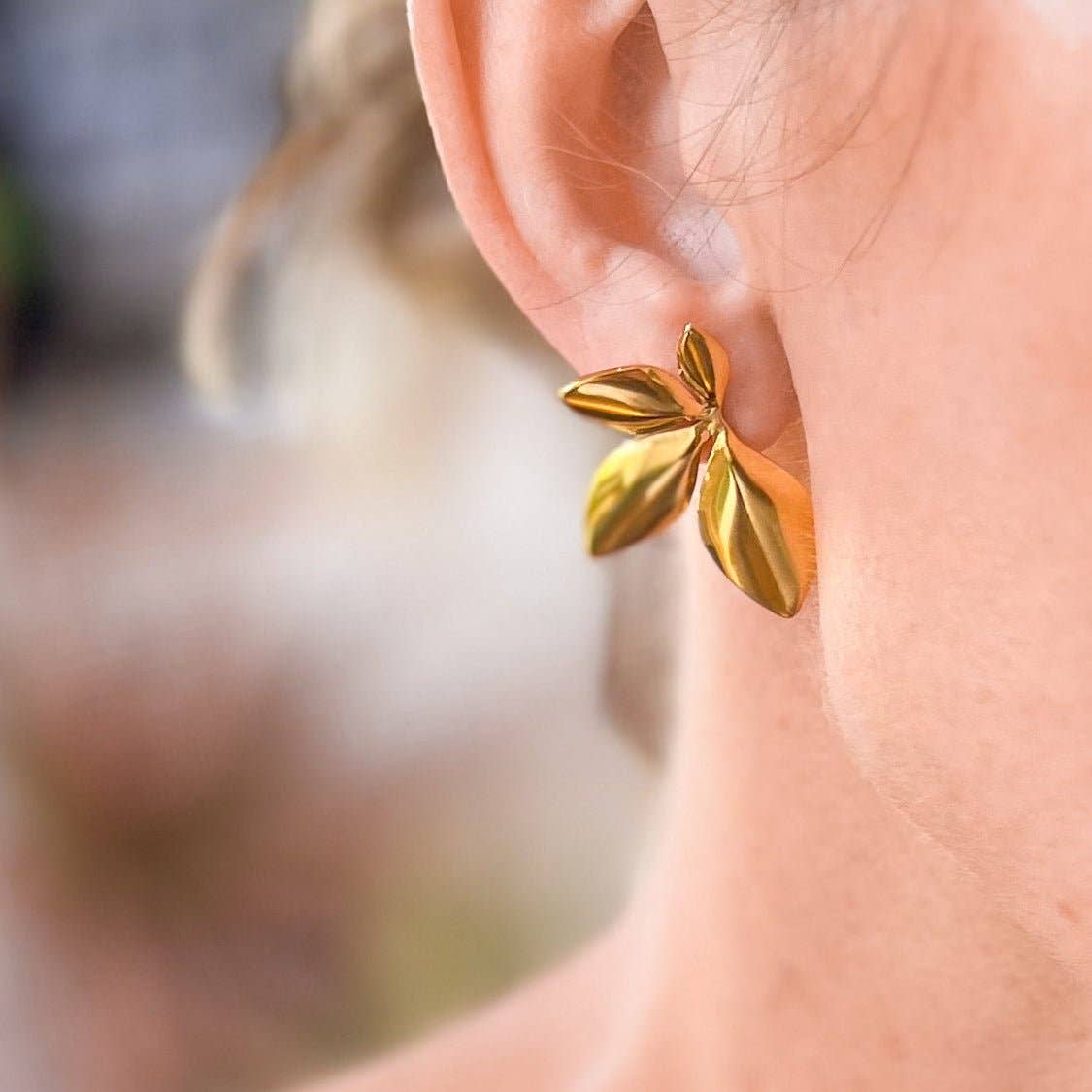 Leaf Statement Earrings