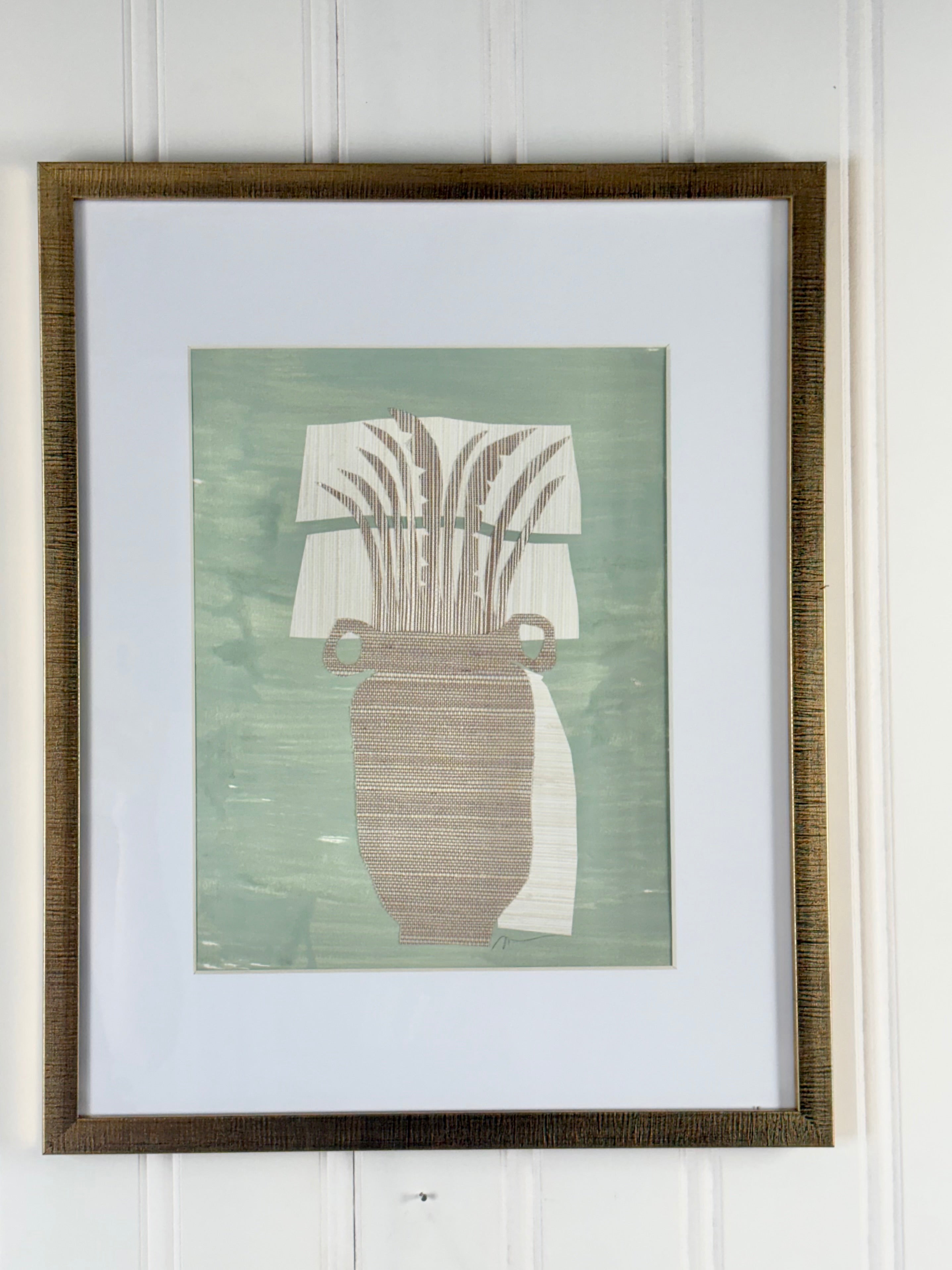 Original Grasscloth Collage, #5