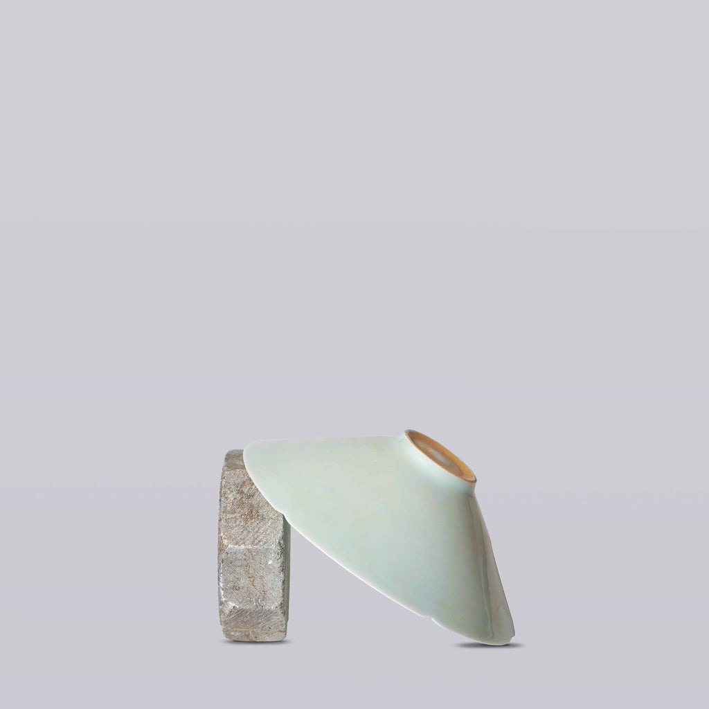 Celadon Porcelain Conical Bowl- Medium