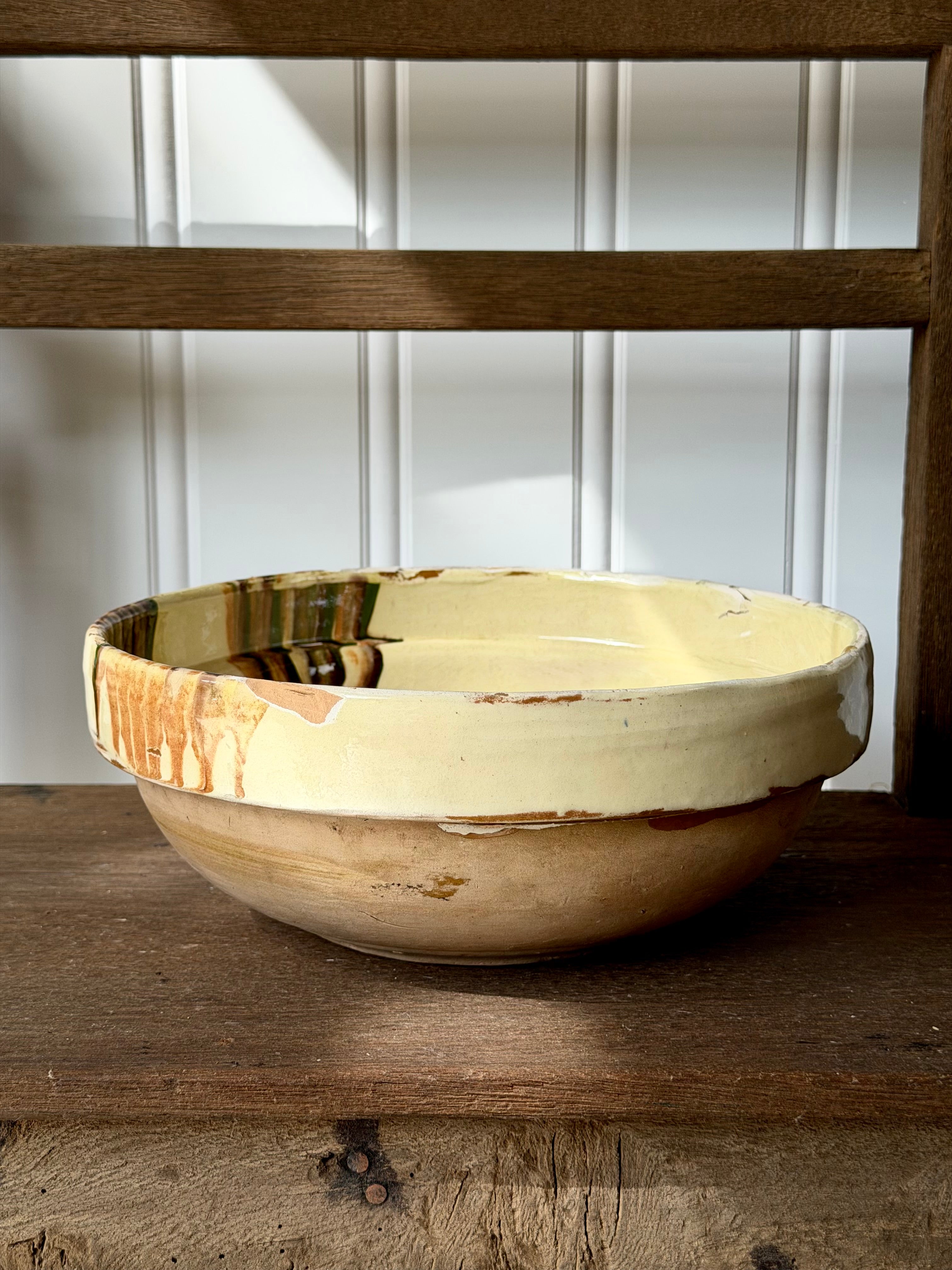 European Glazed Pottery Bowl