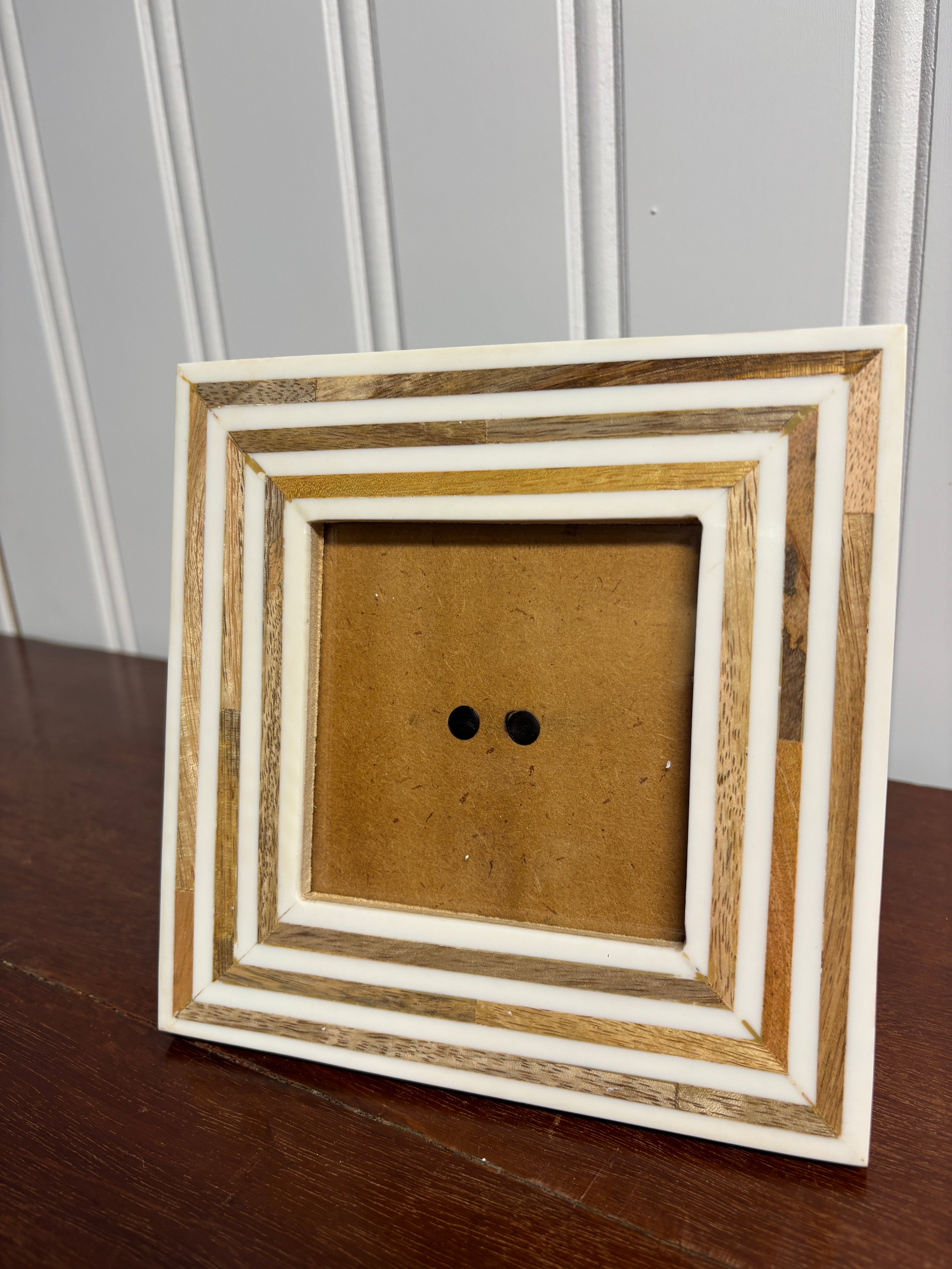 White & Brown Resin Tiled Picture Frame