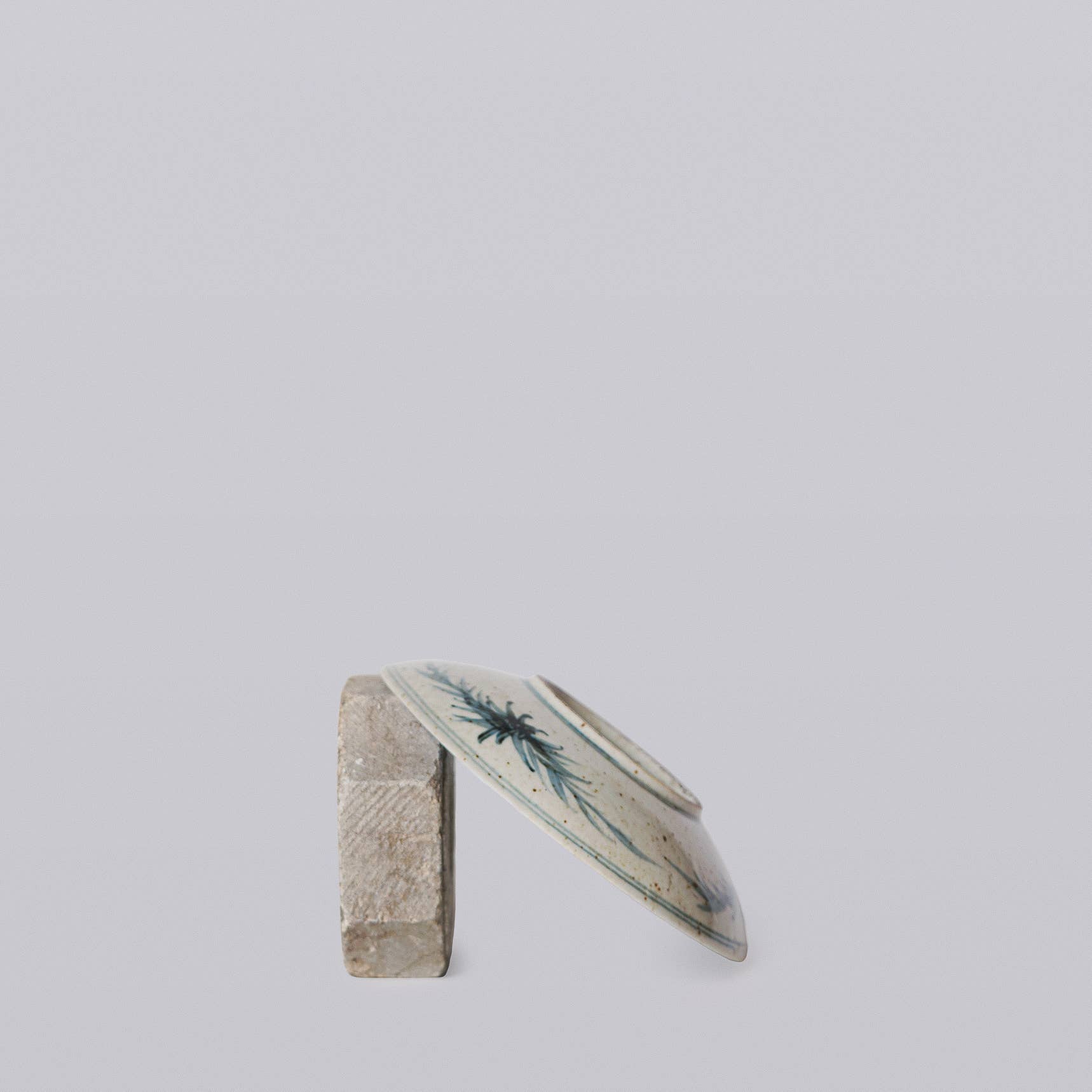 Blue and White Porcelain Dancing Crane Dish- Small