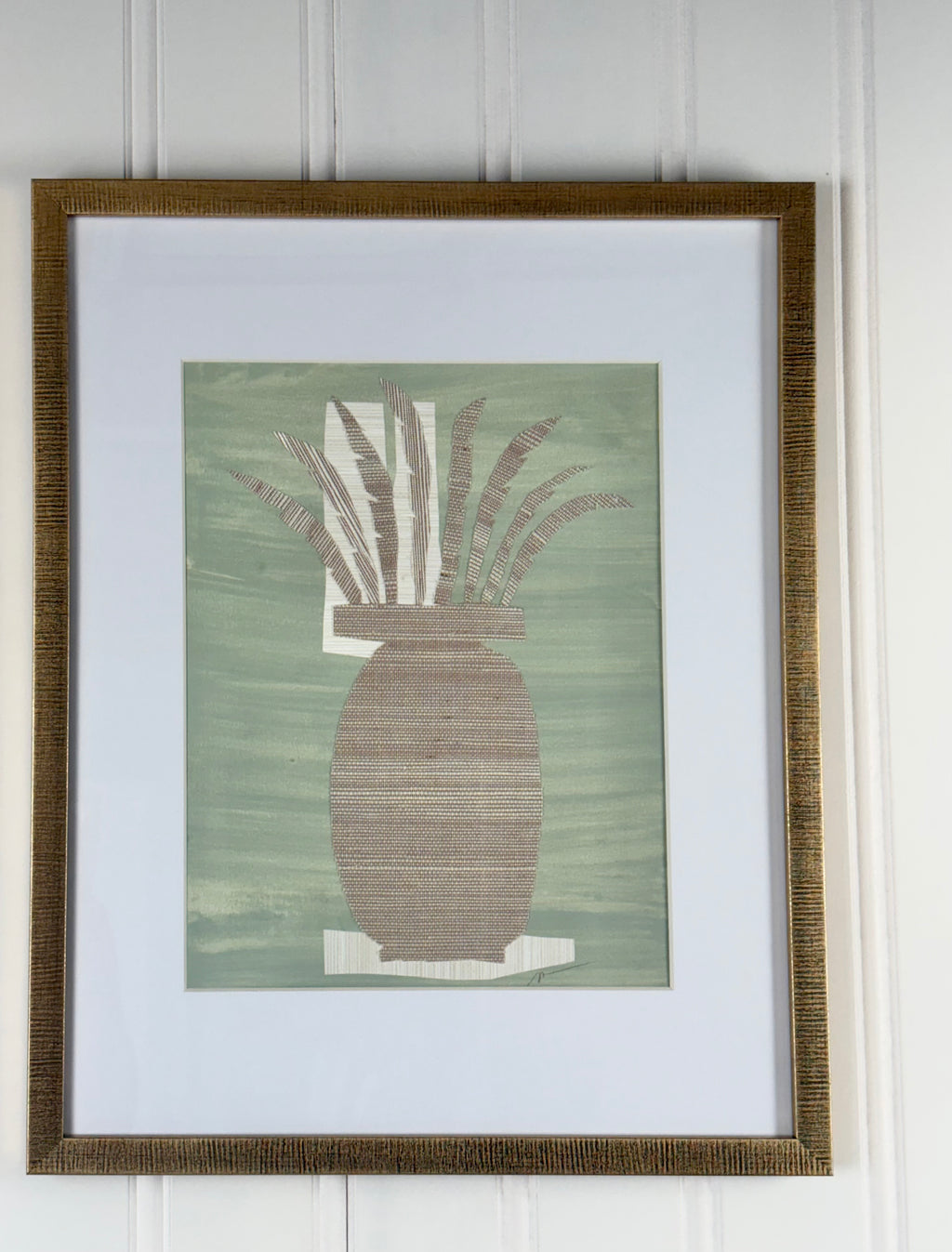 Original Grasscloth Collage, #4