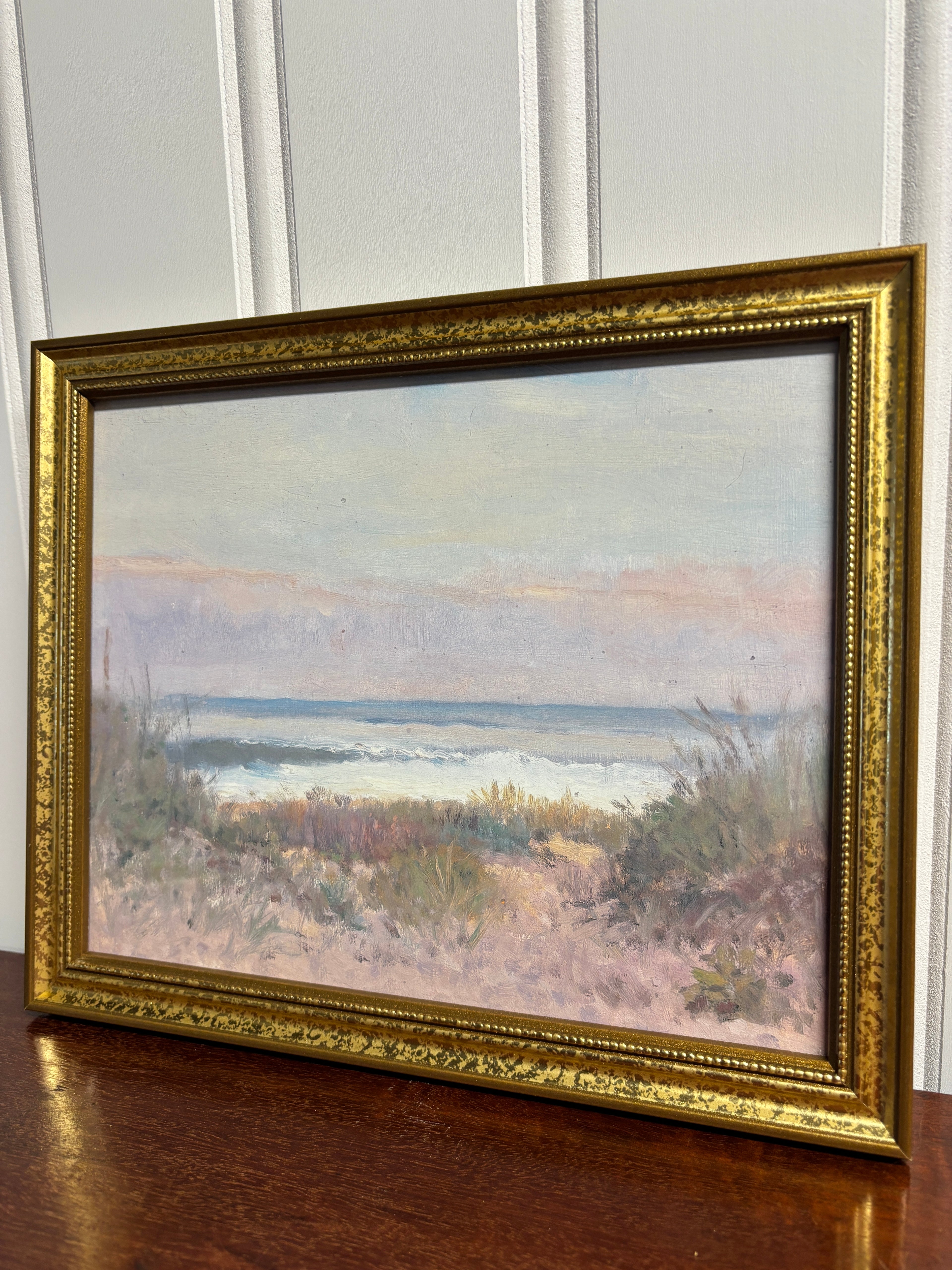Beach Antique Print- Gold Frame