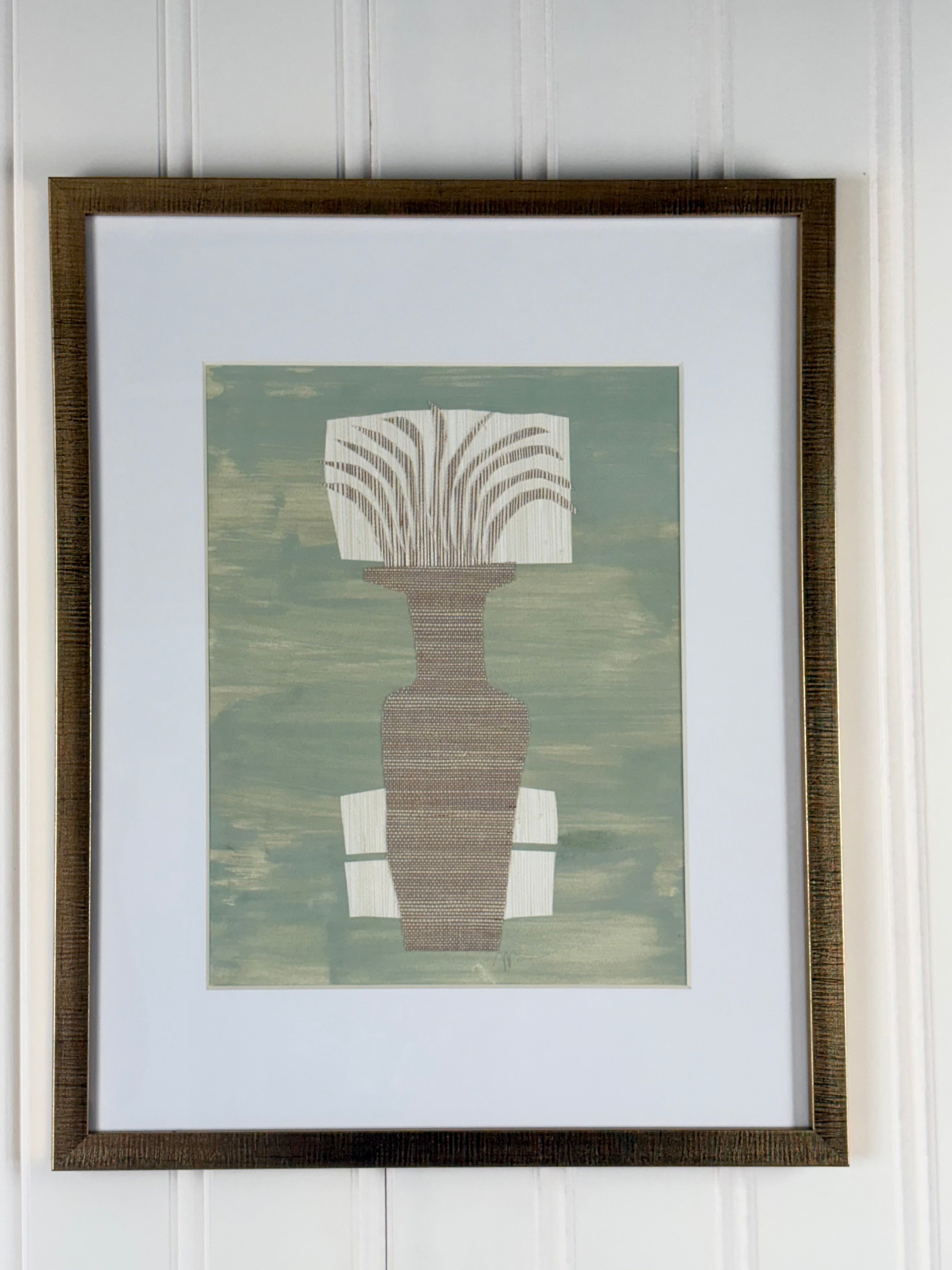 Original Grasscloth Collage, #3