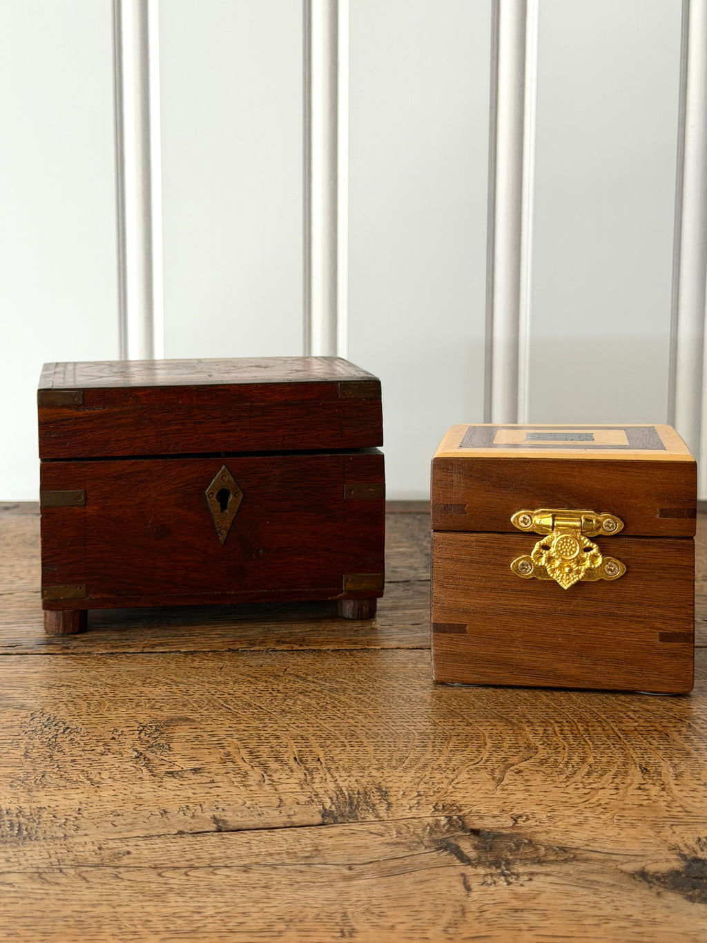 Antique Inlay Wooden Box