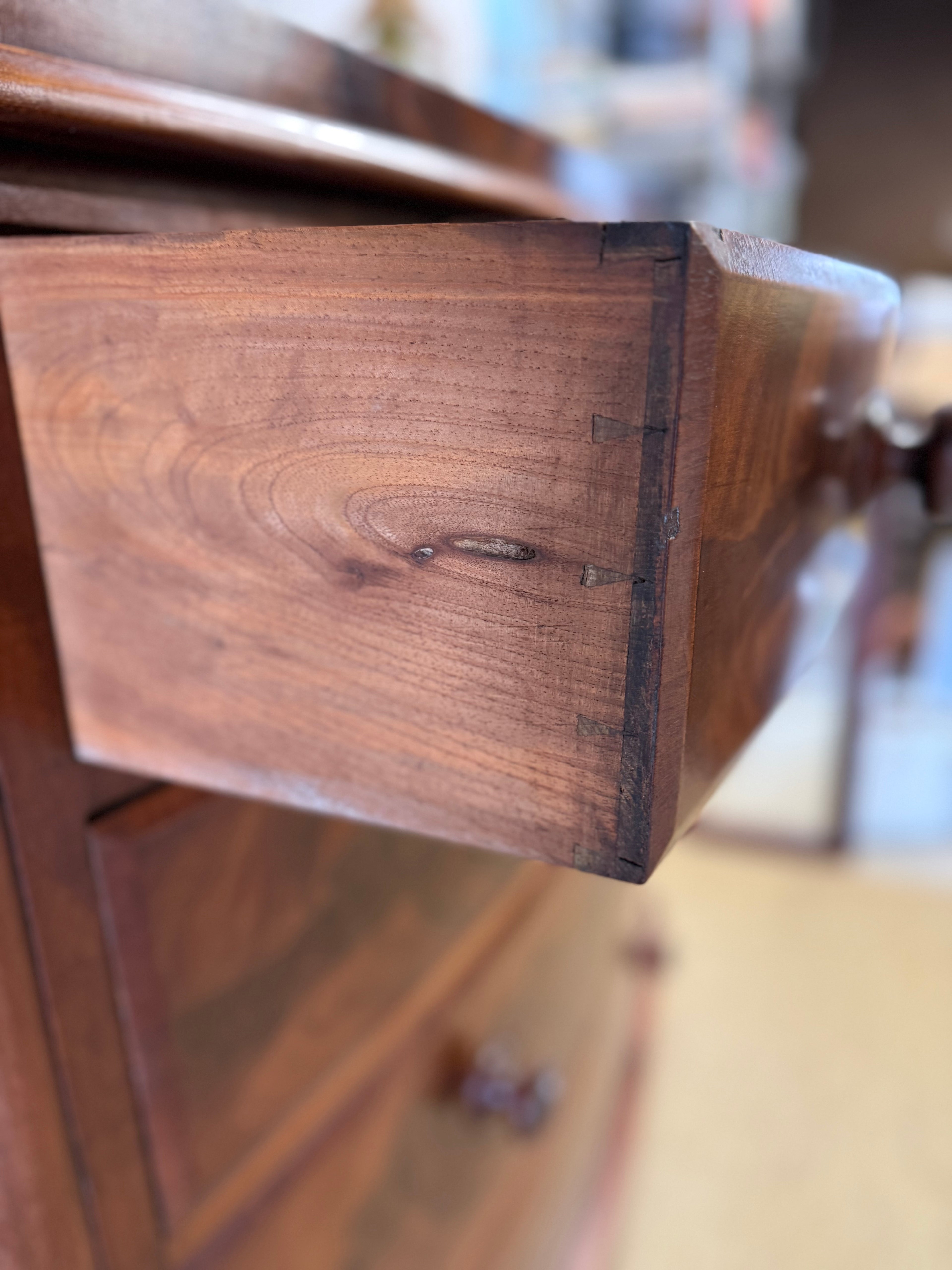 19th Century Mahogany Bow-front Chest