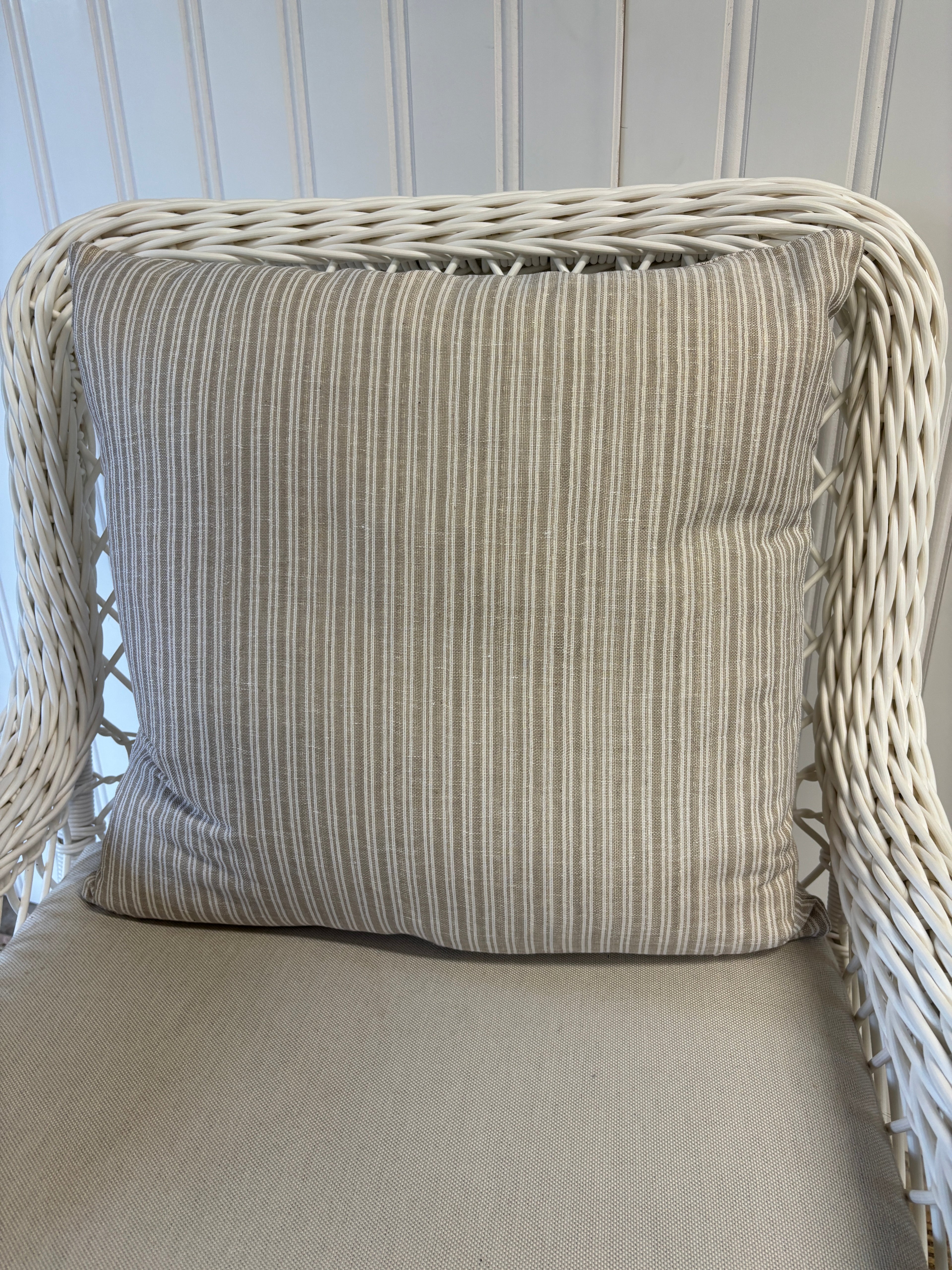 Striped Pillow - Taupe
