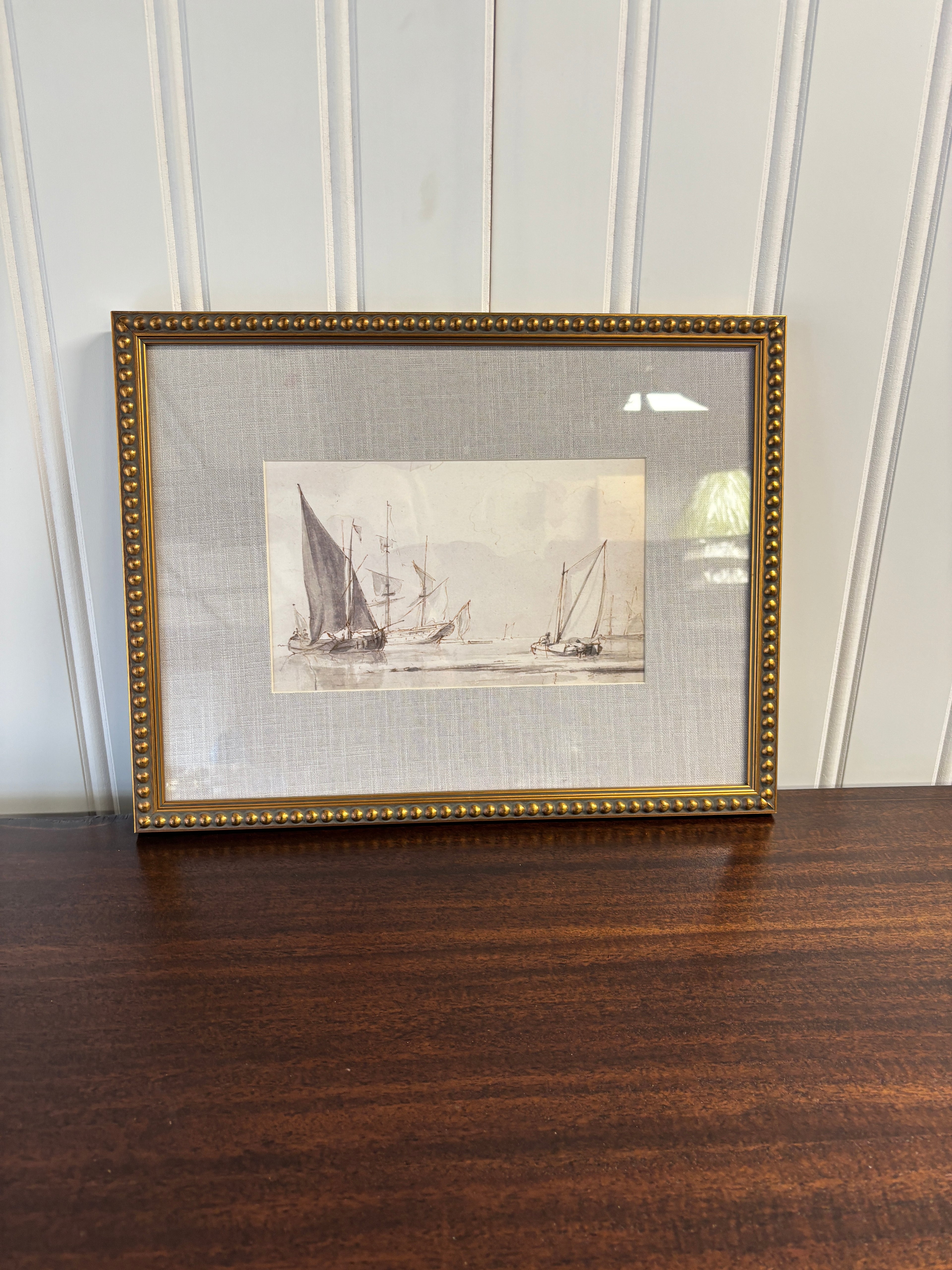 Sailboat Artwork-Gold Frame