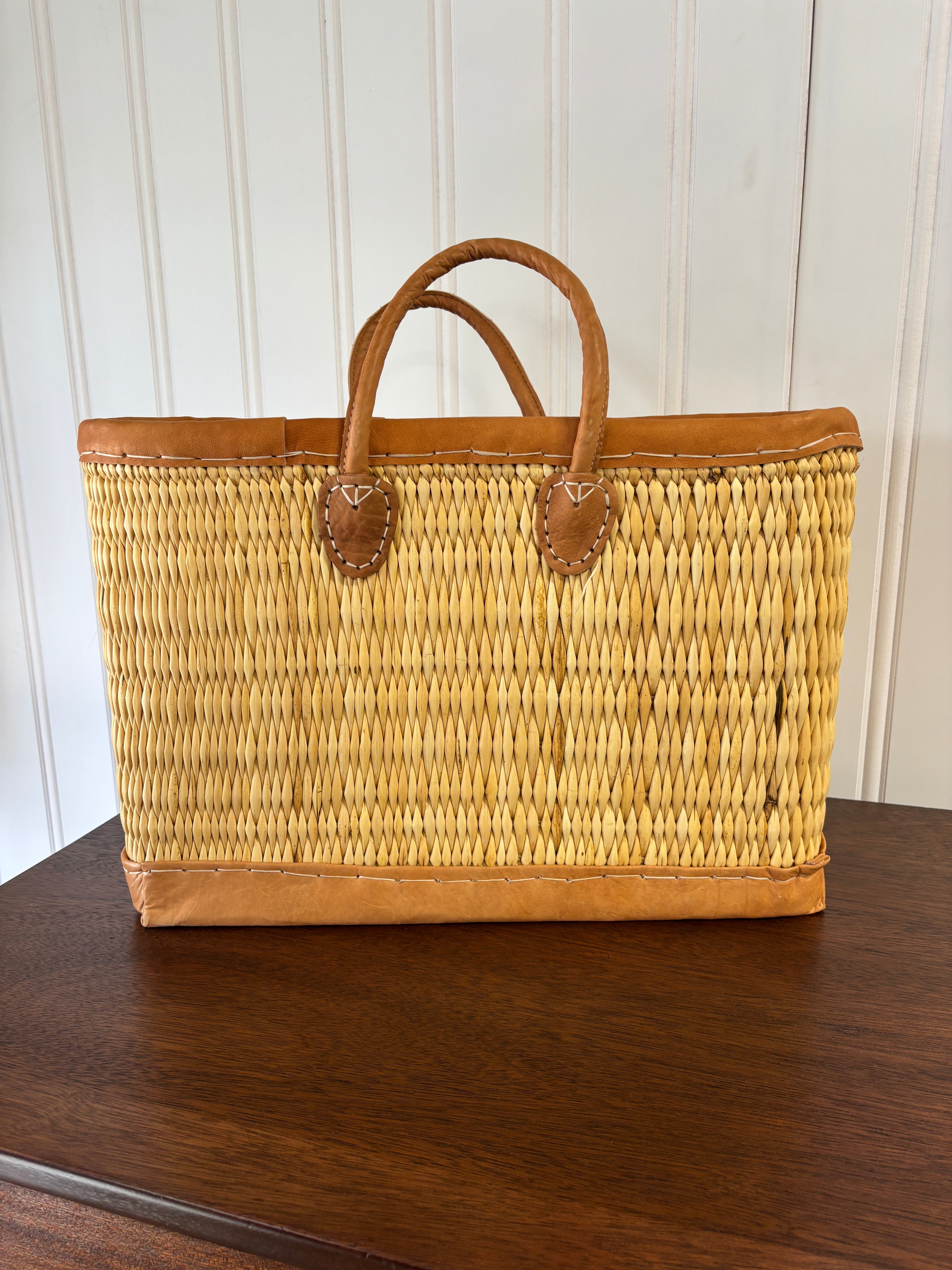 Squared Woven Tote- Large