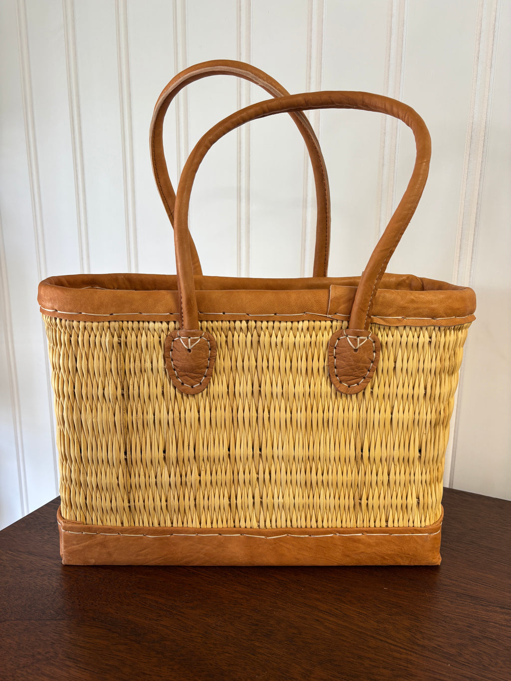 Squared Woven Tote- Medium