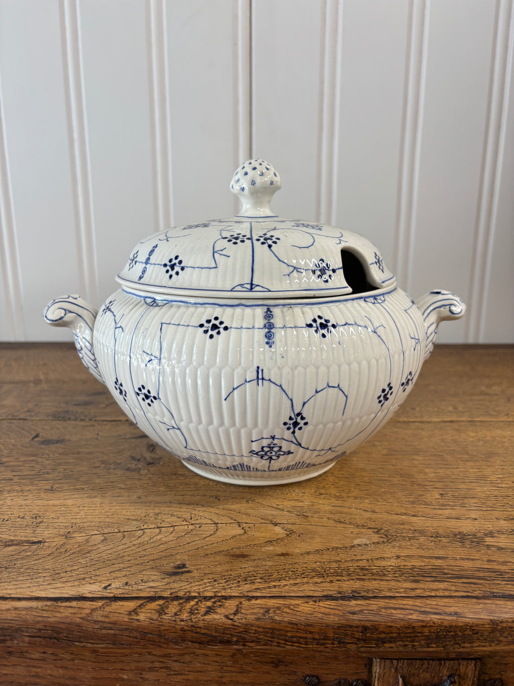 Antique Blue & White Dish with Lid