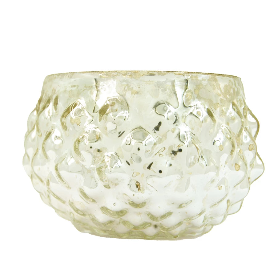 Embossed Mercury Glass Tealight/Votive Holder