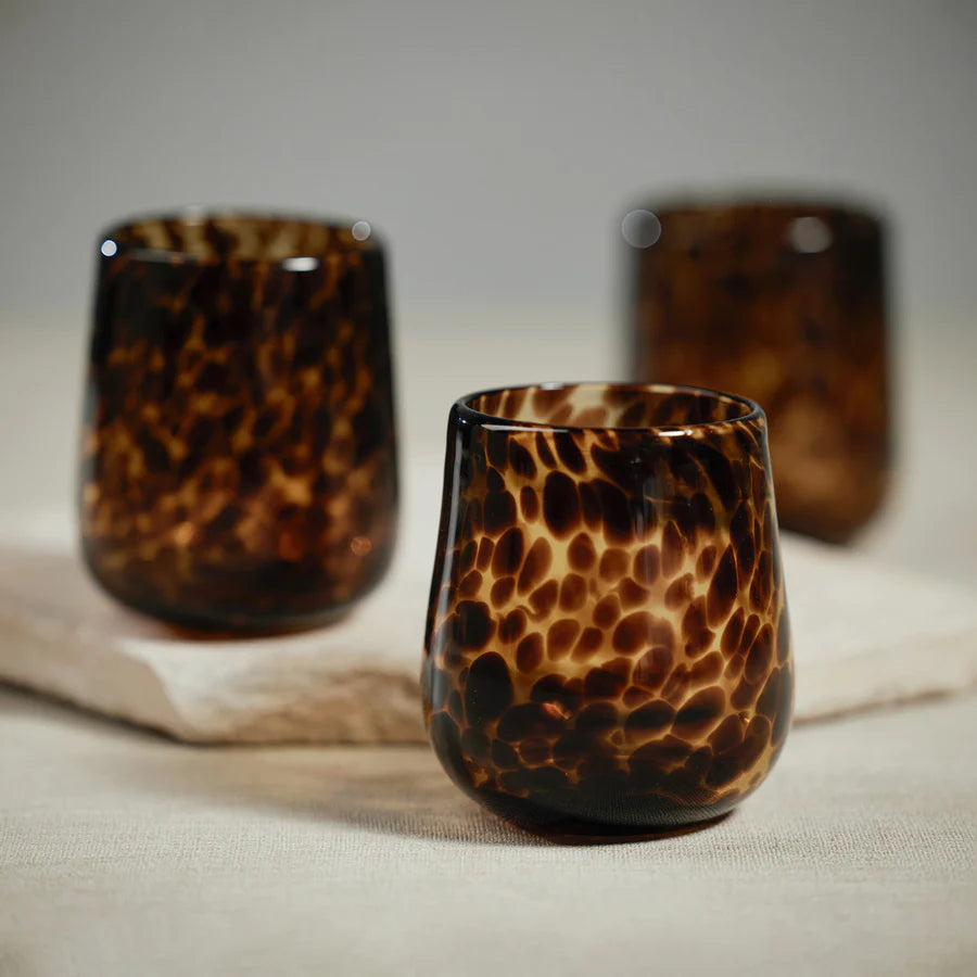 Amber Tortoise Glassware- Set of 6