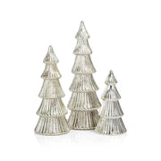Ribbed LED Antique Tree- Large Silver