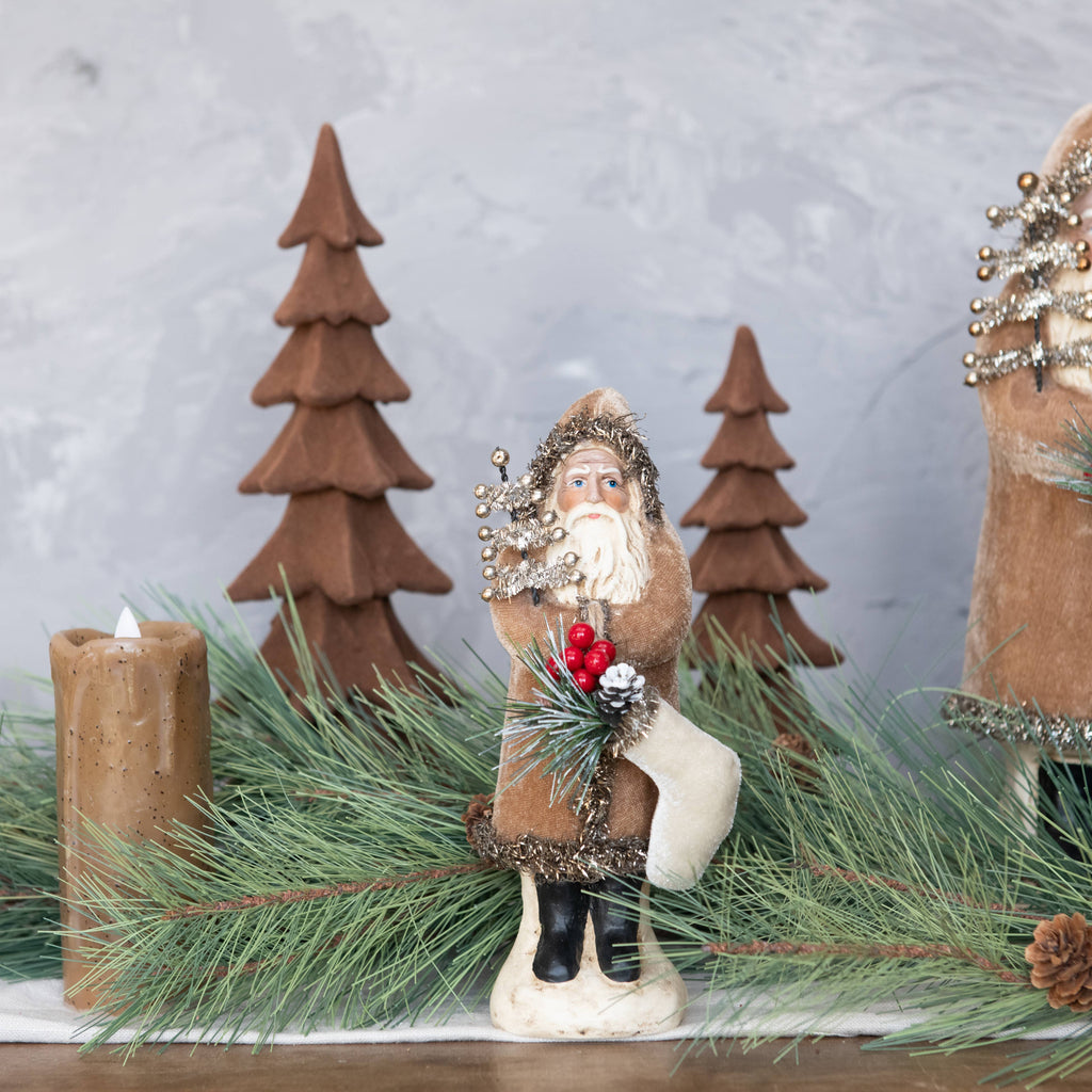 Velvet Belsnickle Santa- Fawn