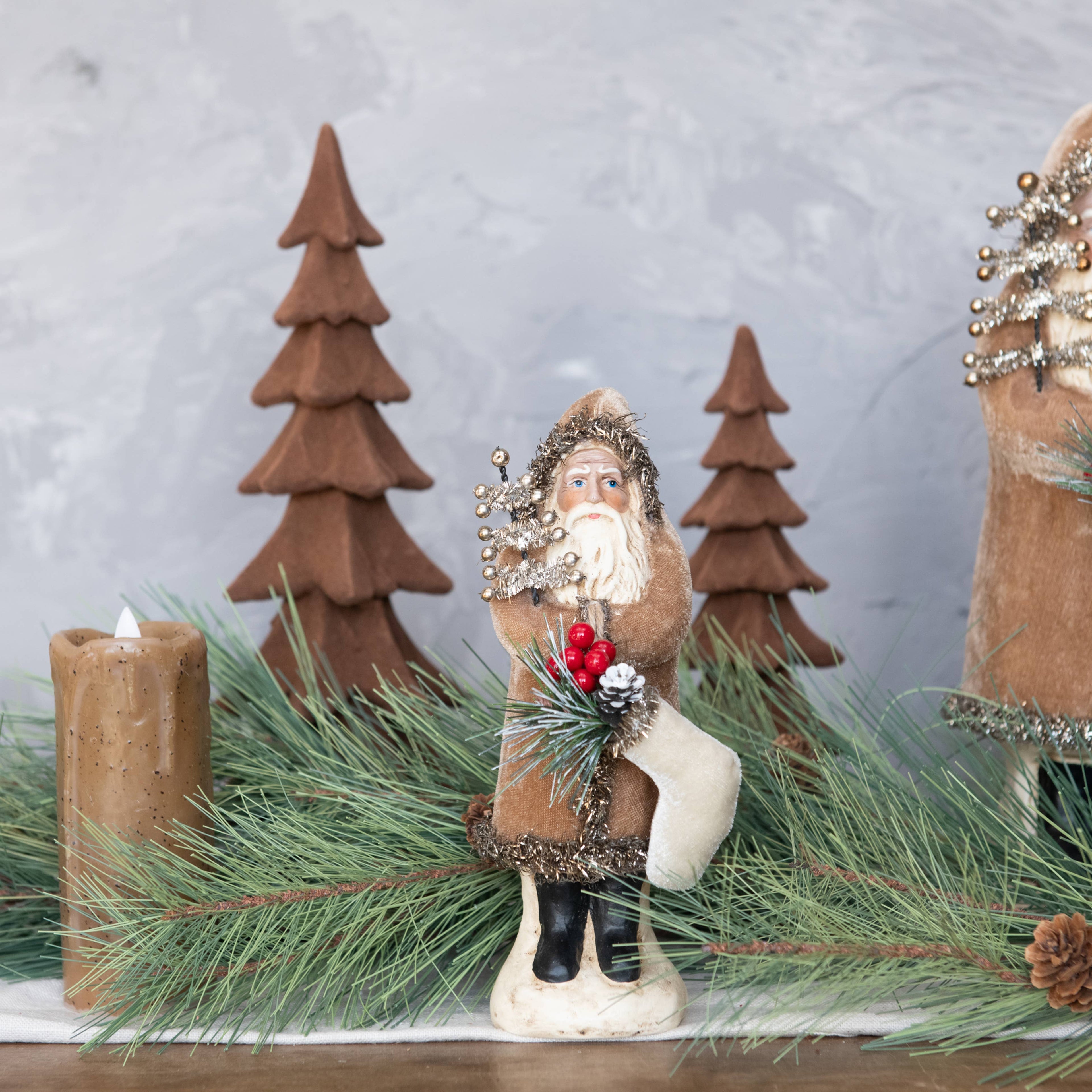 Velvet Belsnickle Santa- Fawn