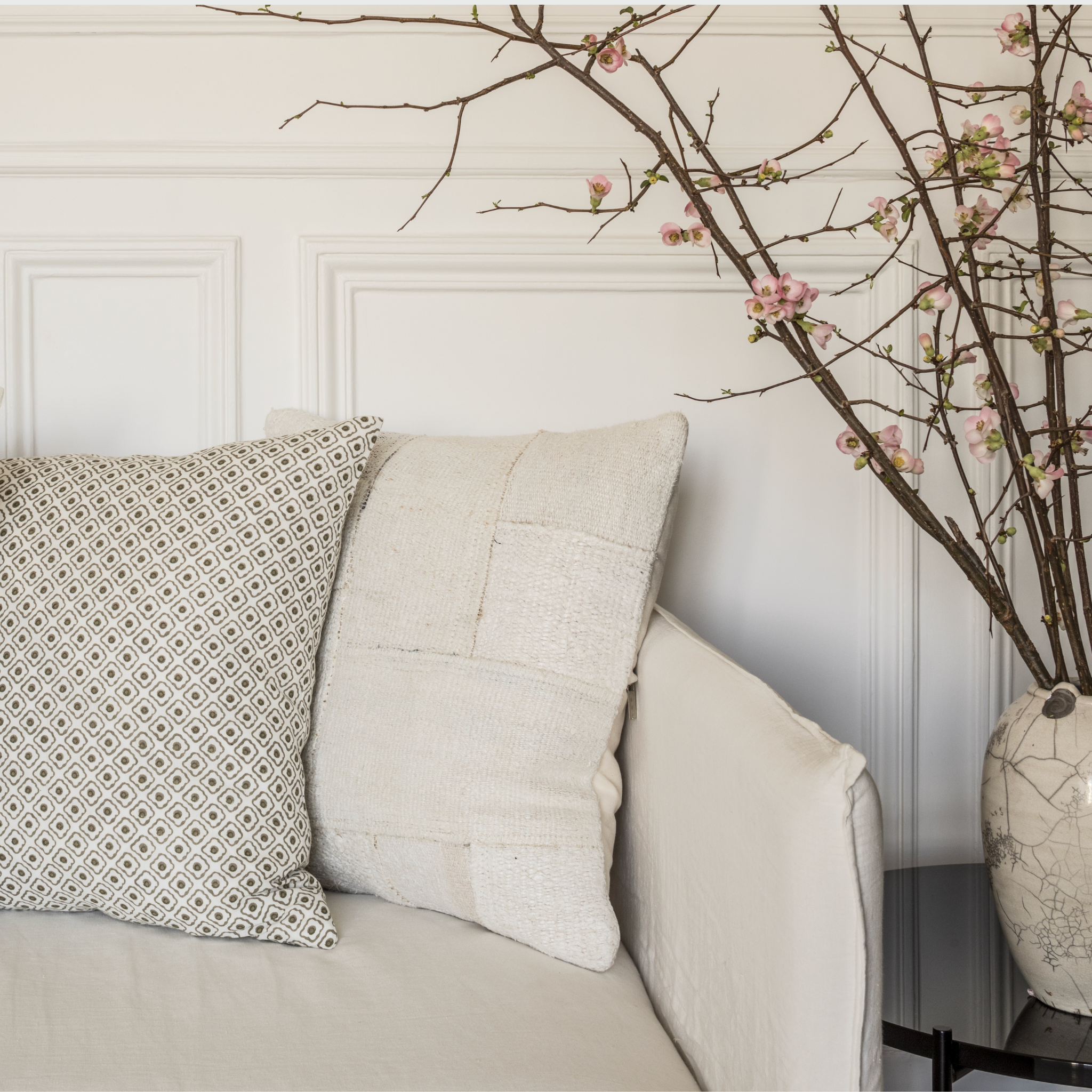 Throw Pillow- Olive Diamonds