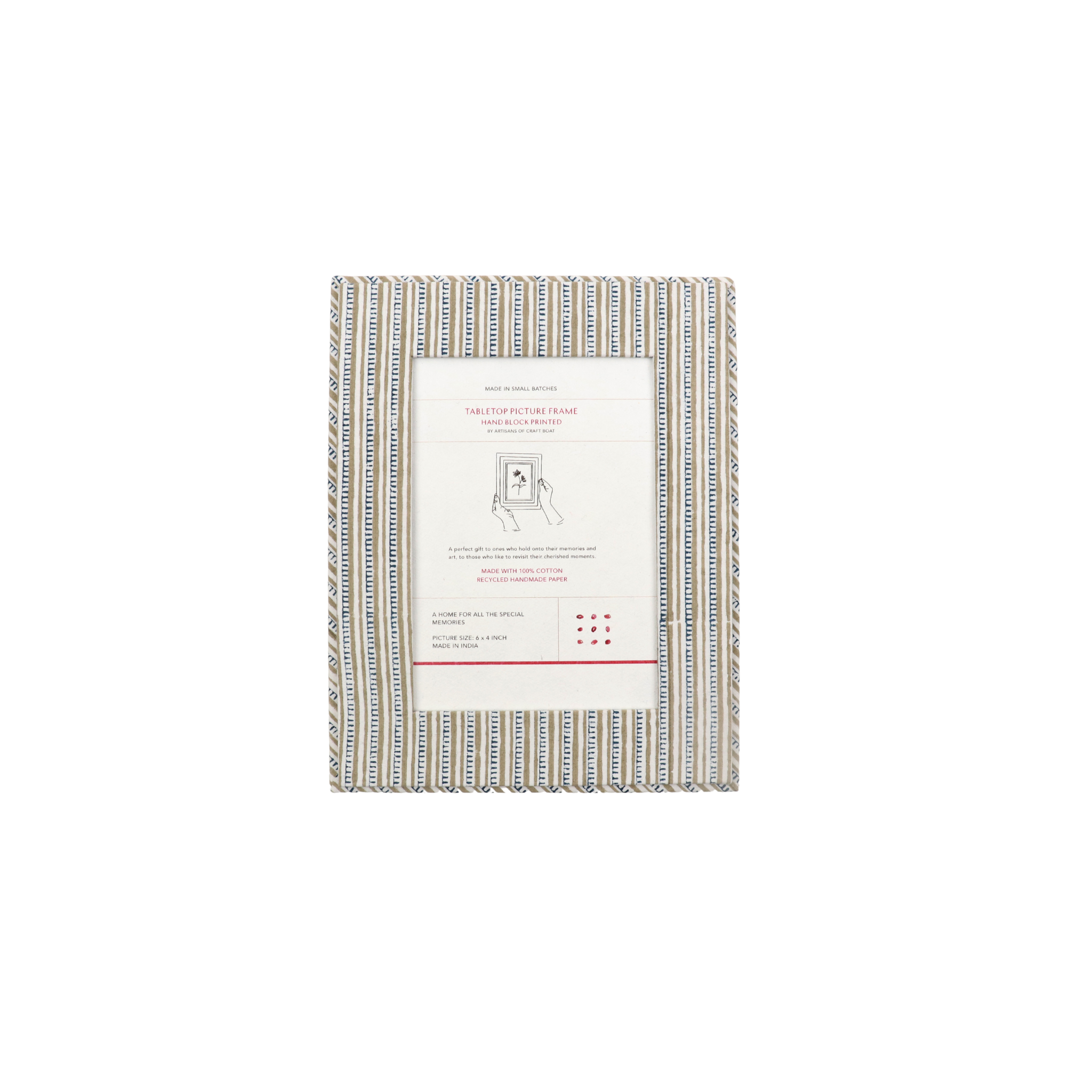 Fabric Picture Frame- Stripes