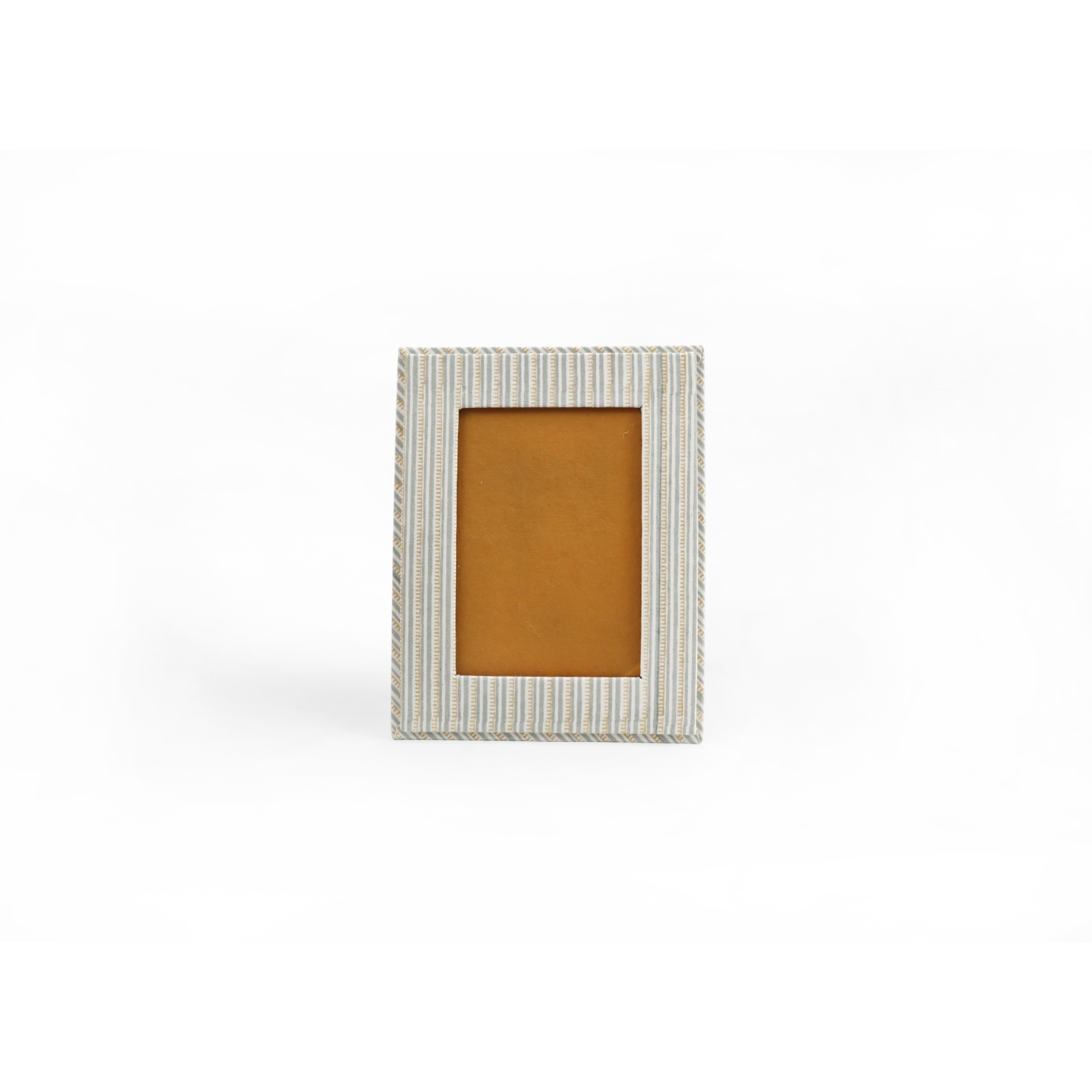 Fabric Picture Frame- Blue Stripes