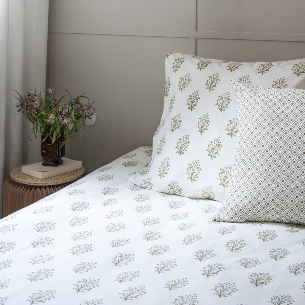 Throw Pillow- Olive Diamonds