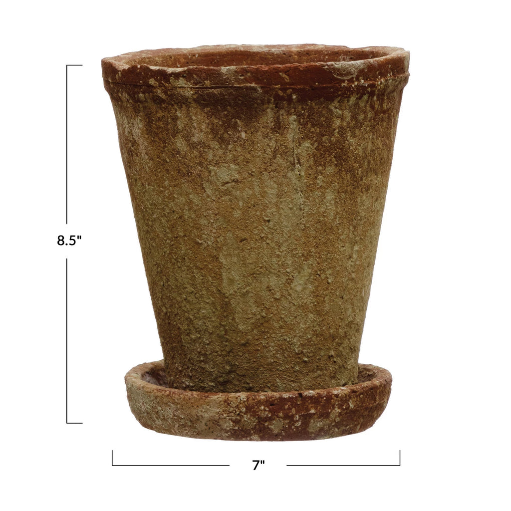 Distressed Cement Planter
