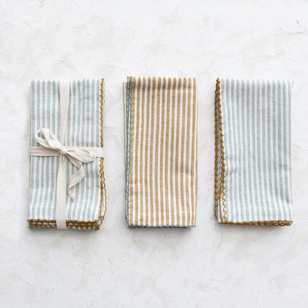 Striped Cotton Napkin Set of 4