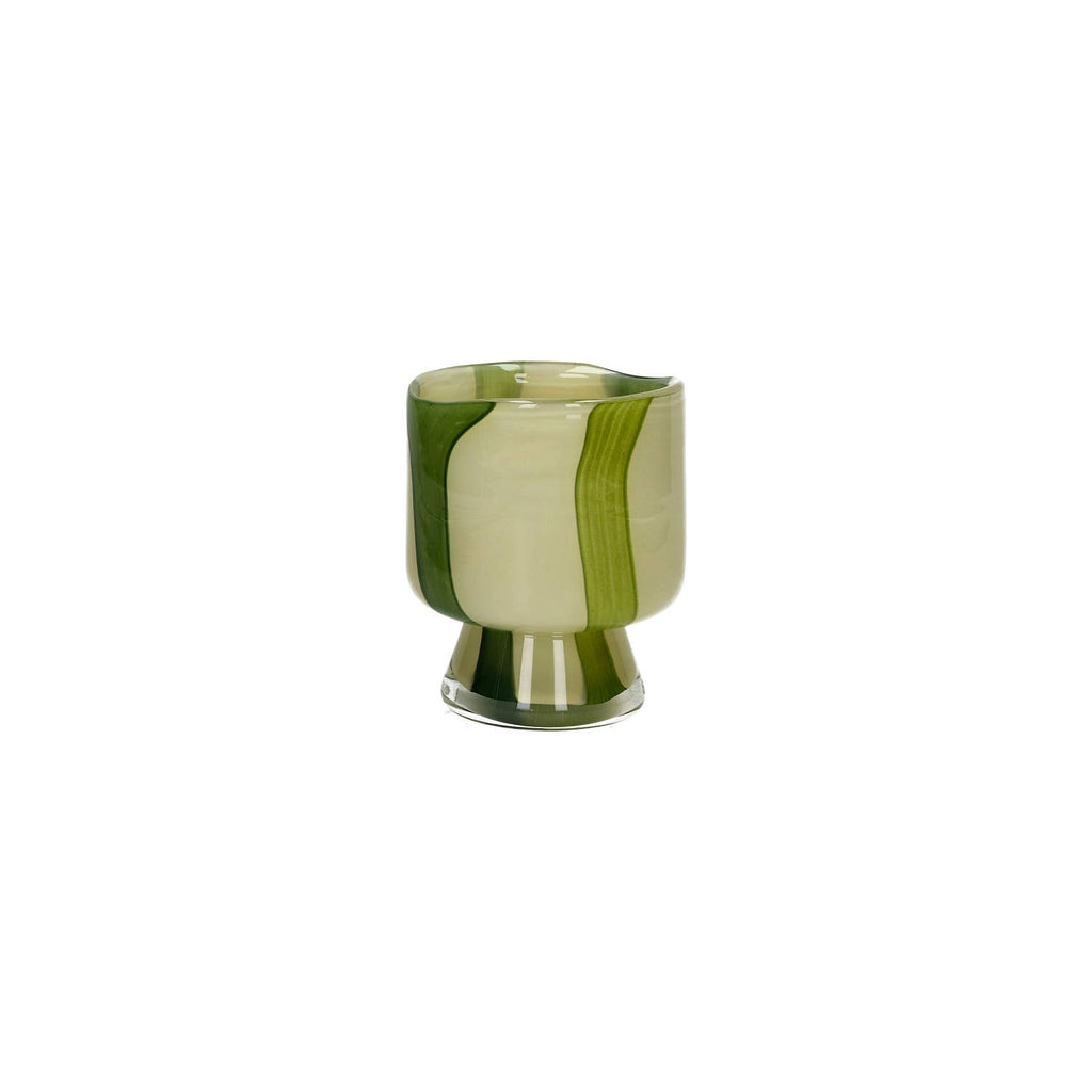 Camou Glass Vase Olive Dia 3.9": Green / Glass