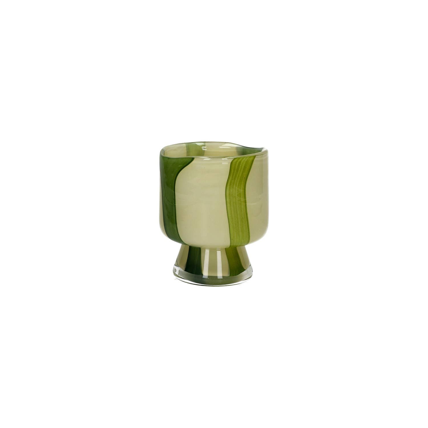 Camou Glass Vase Olive Dia 3.9": Green / Glass