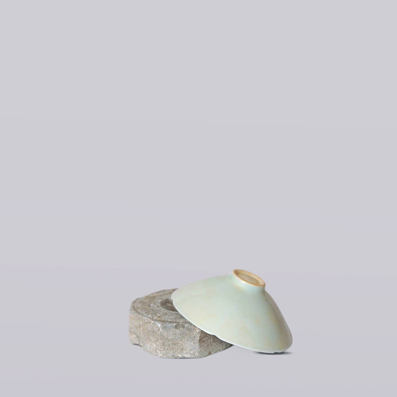 Celadon Porcelain Lotus Conical Bowl- Small