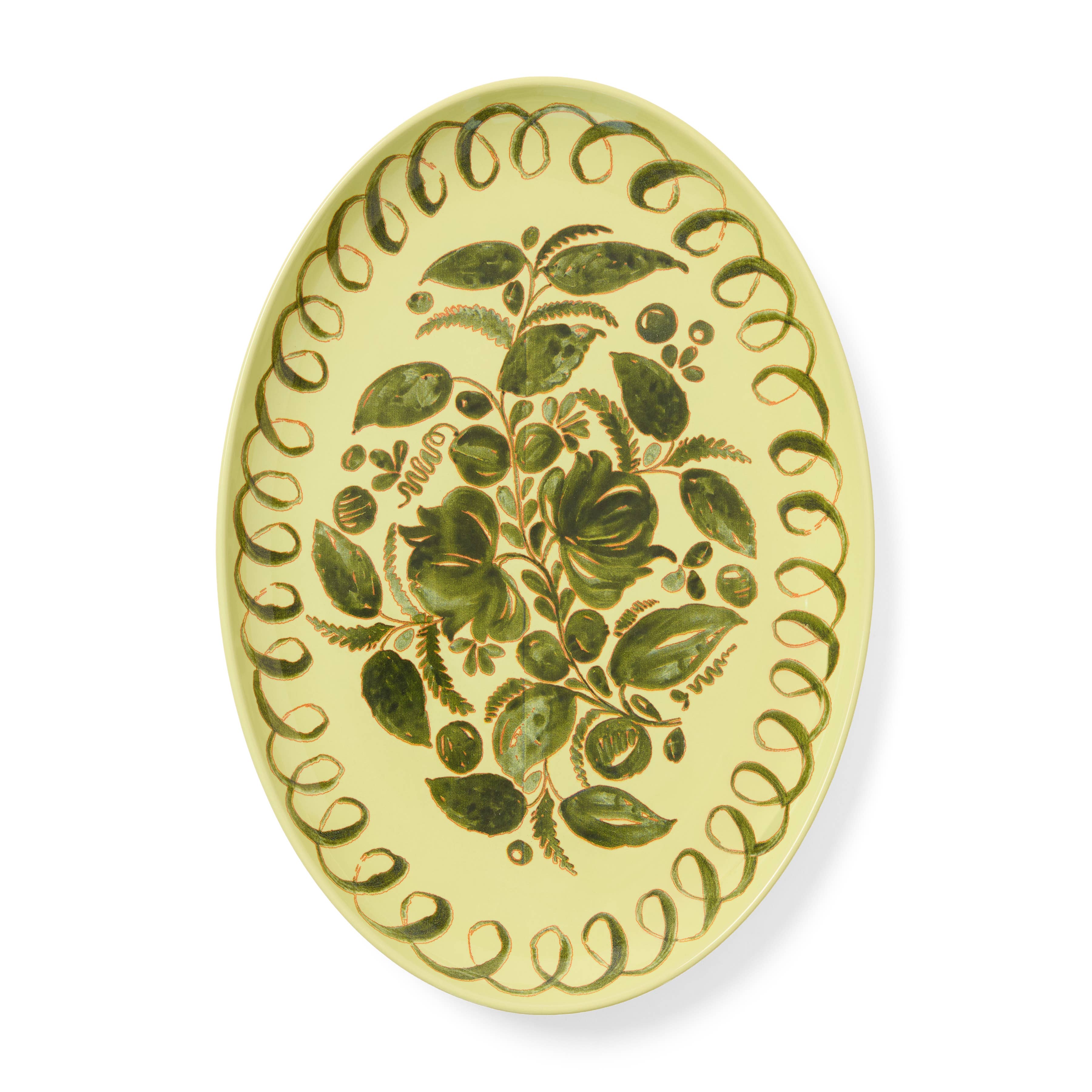 Amalfi Oval Tray- Lime