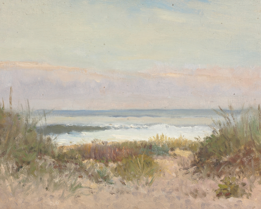 Beach Antique Print- Gold Frame