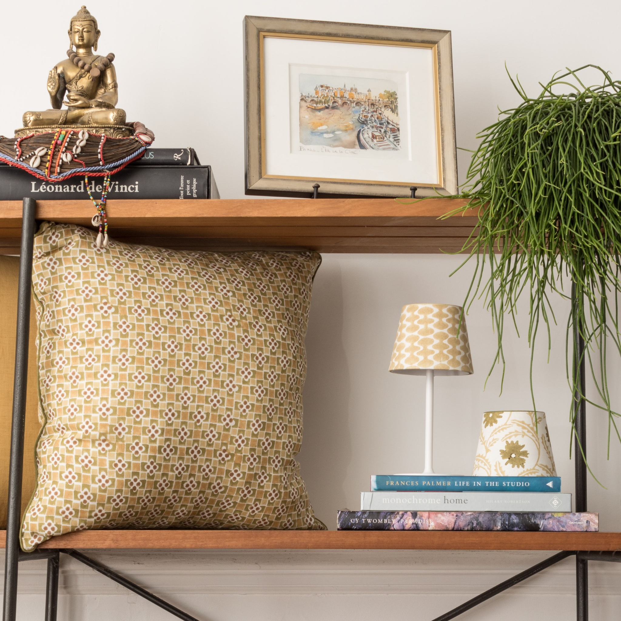 Throw Pillow- Olive Checks