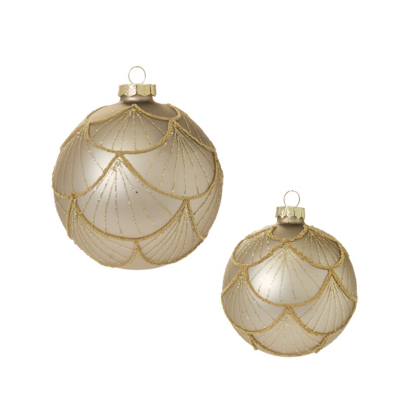 Scalloped Glitter Ornament