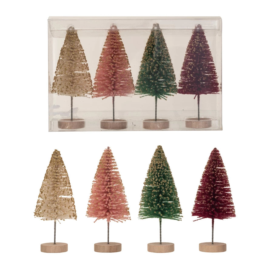 Medium Sisal Bottle Brush Trees- Set of 4